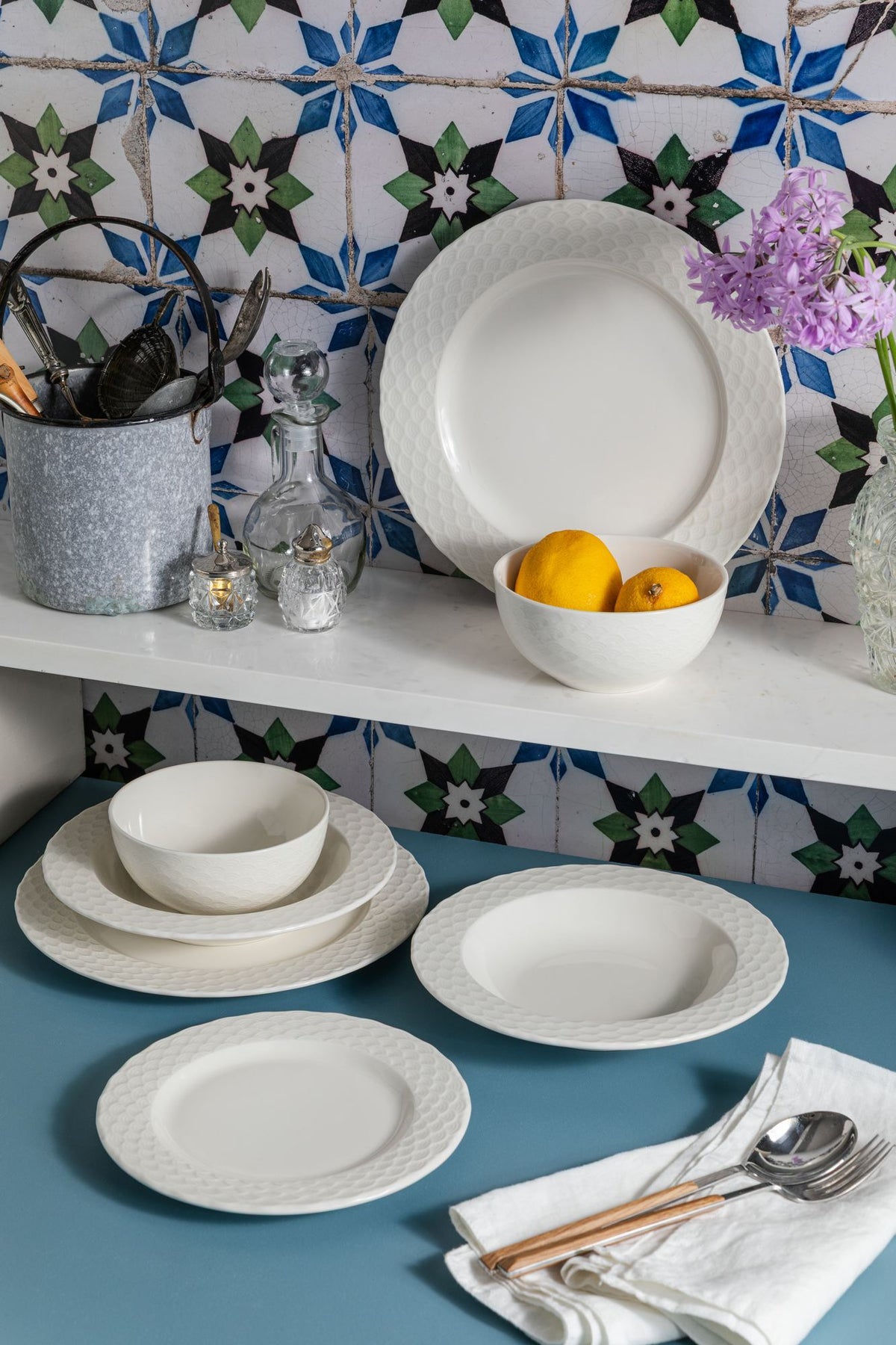 Rani Home Yemek Takımı (24 Parça) Hermia Beyaz HE-6808