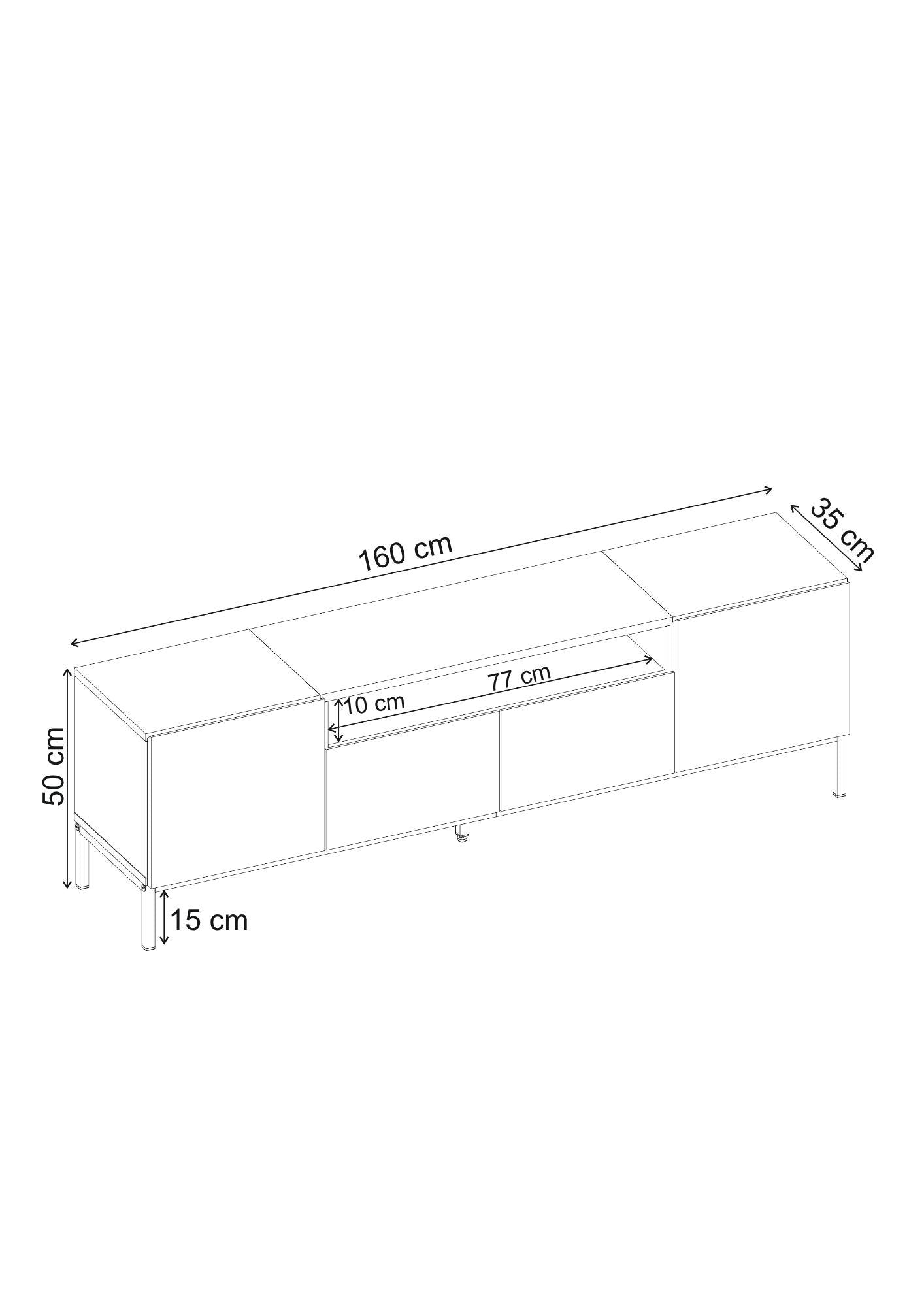 Rani Home Tv Ünitesi Kumtaşı - Safir Meşe 160 Cm AA-5859