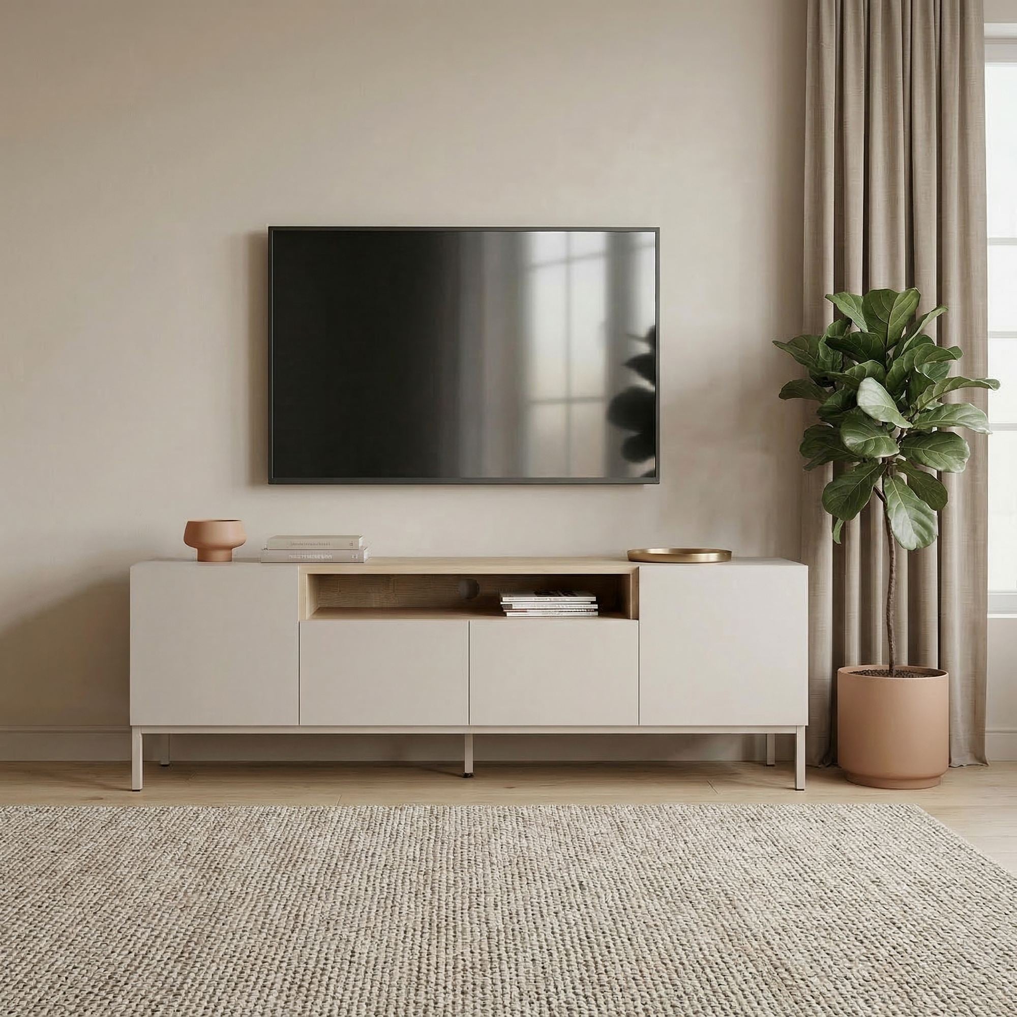 Rani Home Tv Ünitesi Kumtaşı - Safir Meşe 160 Cm AA-5859