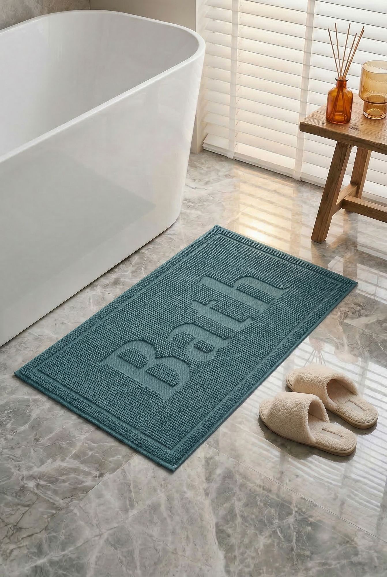 Rani Home Banyo Paspası Seti  Petrol Mavisi BA-6460