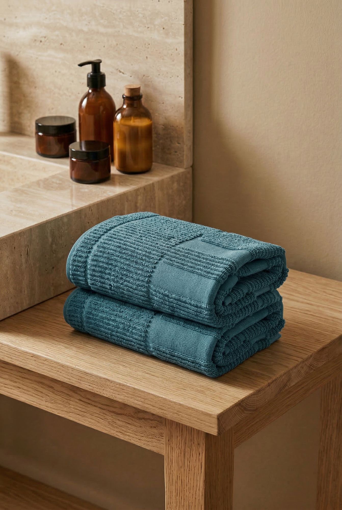 Rani Home Banyo Paspası Seti  Petrol Mavisi BA-6460