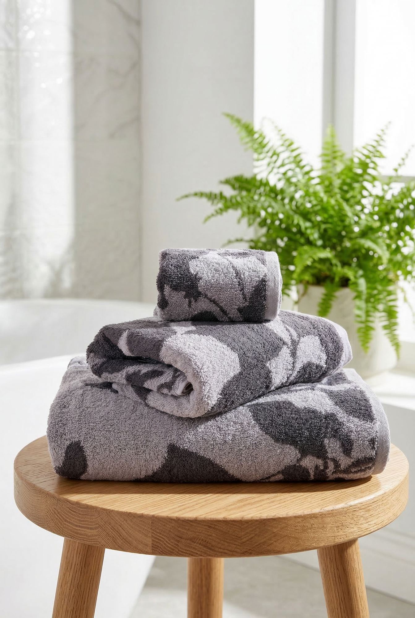 Rani Home Banyo Havlusu Seti  Gri
Siyah BD-6390
