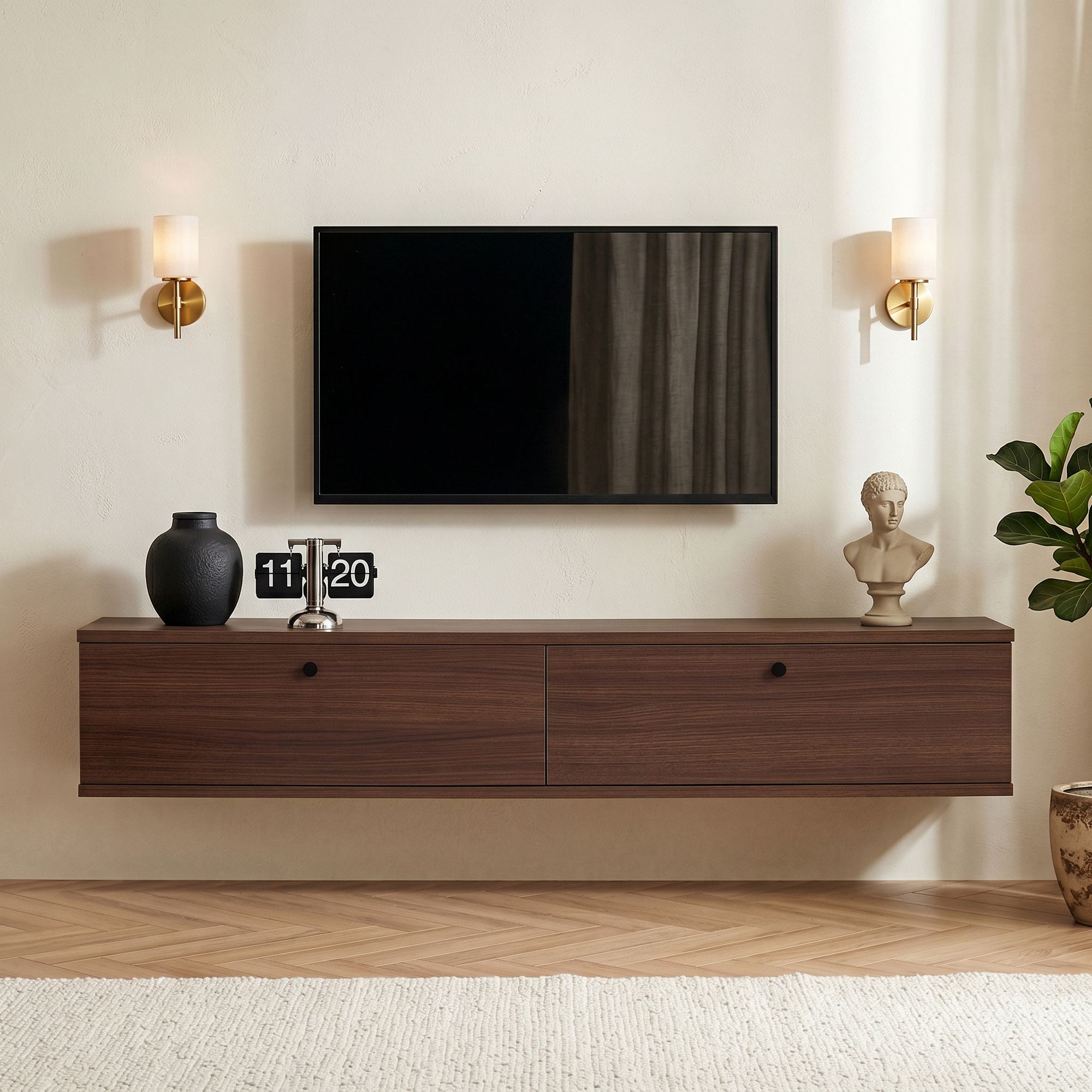 Rani Home Tv Ünitesi Milano Ceviz 140 Cm AA-5808