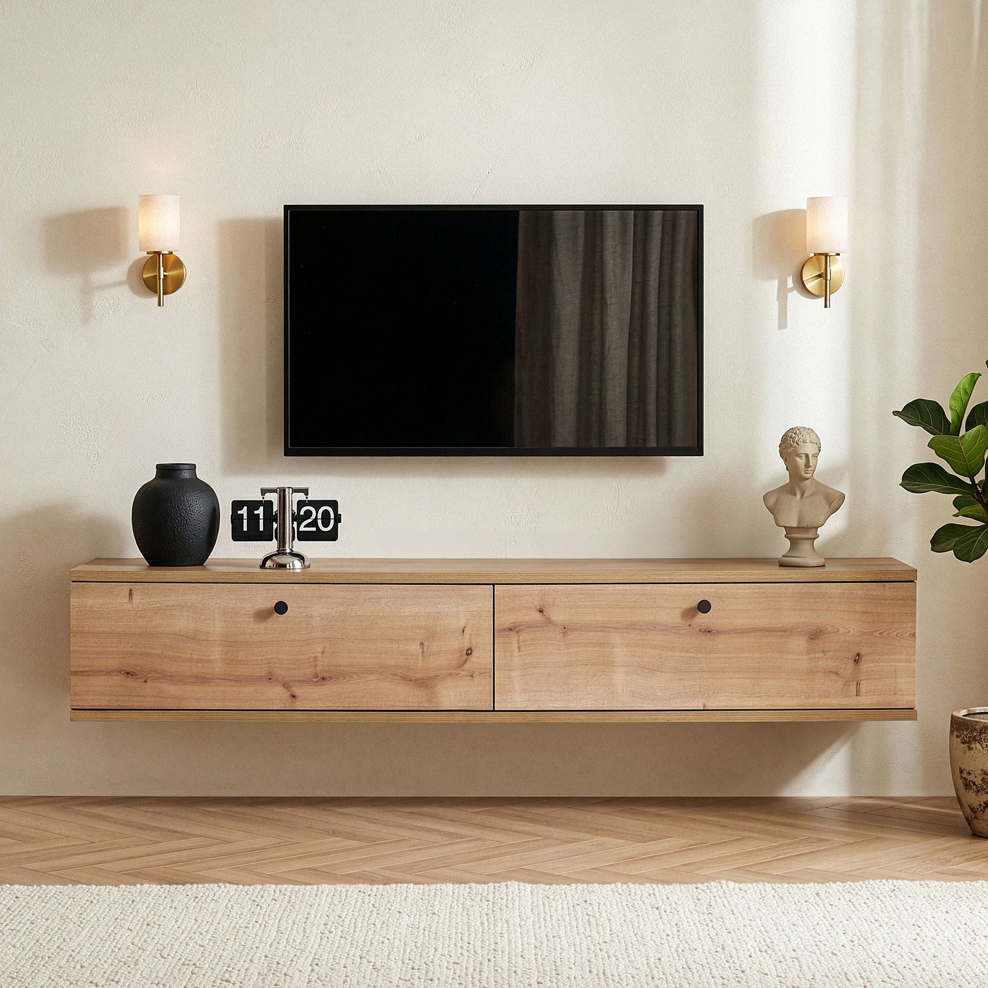Rani Home Tv Ünitesi Safir Meşe 140 Cm AA-5817