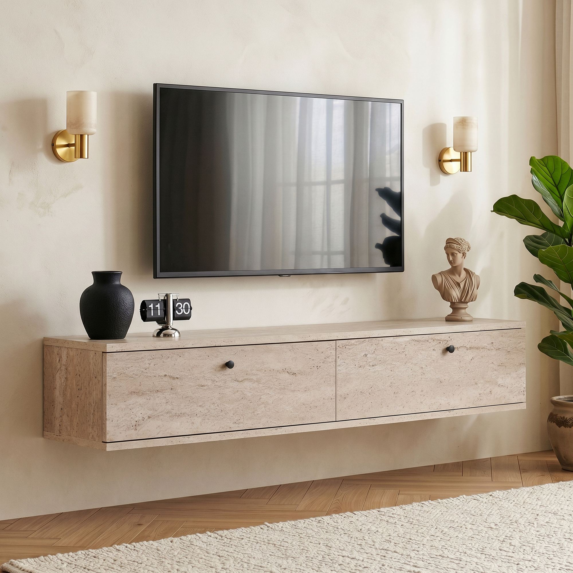 Rani Home Tv Ünitesi Traverten 140 Cm AA-5818