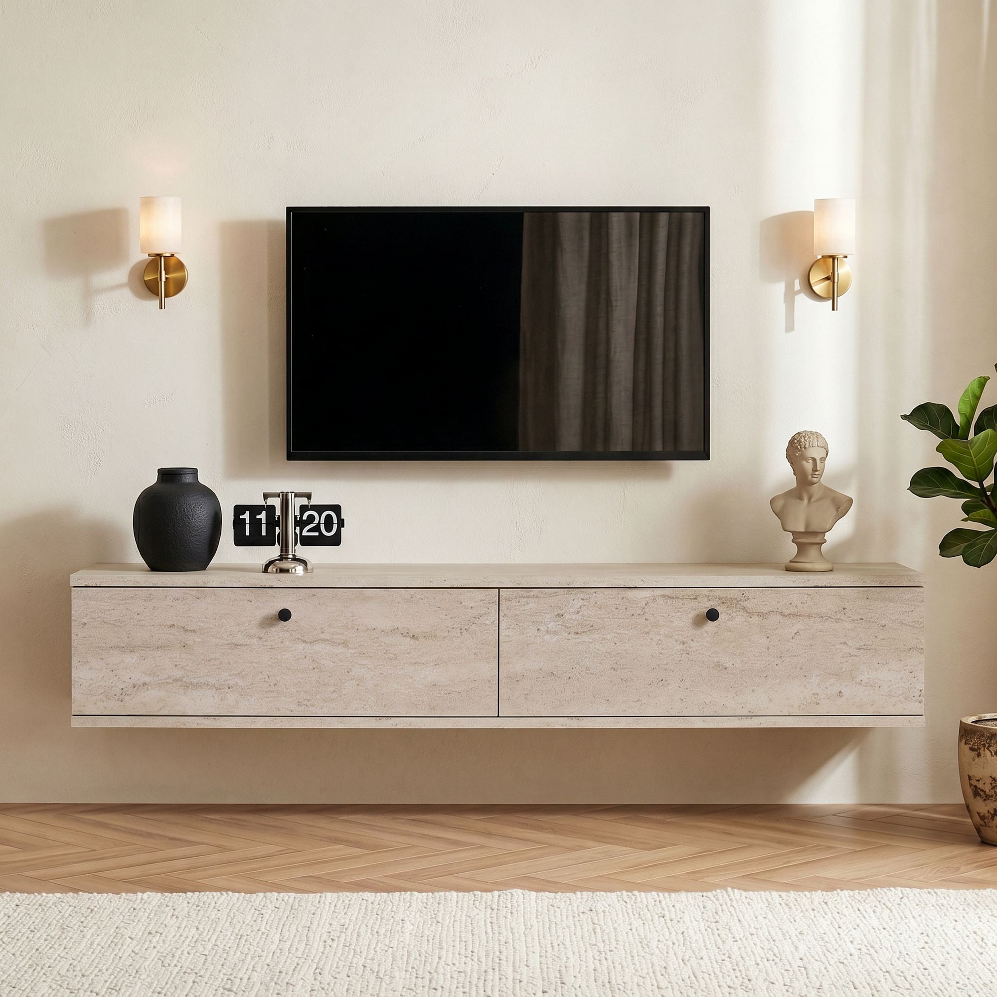 Rani Home Tv Ünitesi Traverten 140 Cm AA-5818