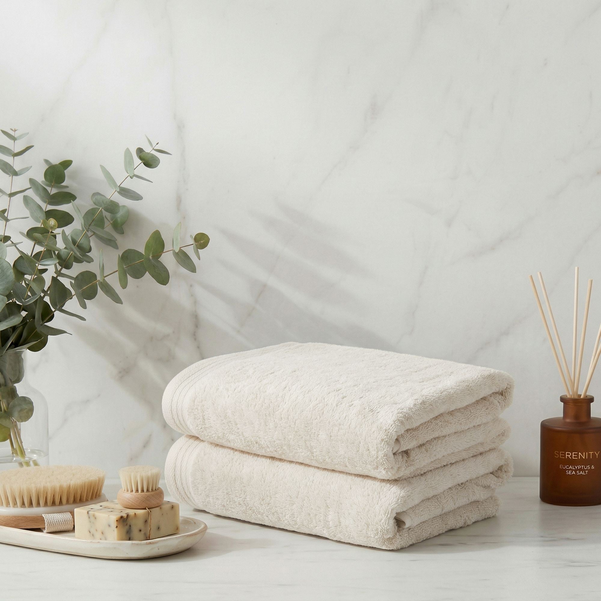 Rani Home Banyo Havlusu Seti  Ekru BD-6413