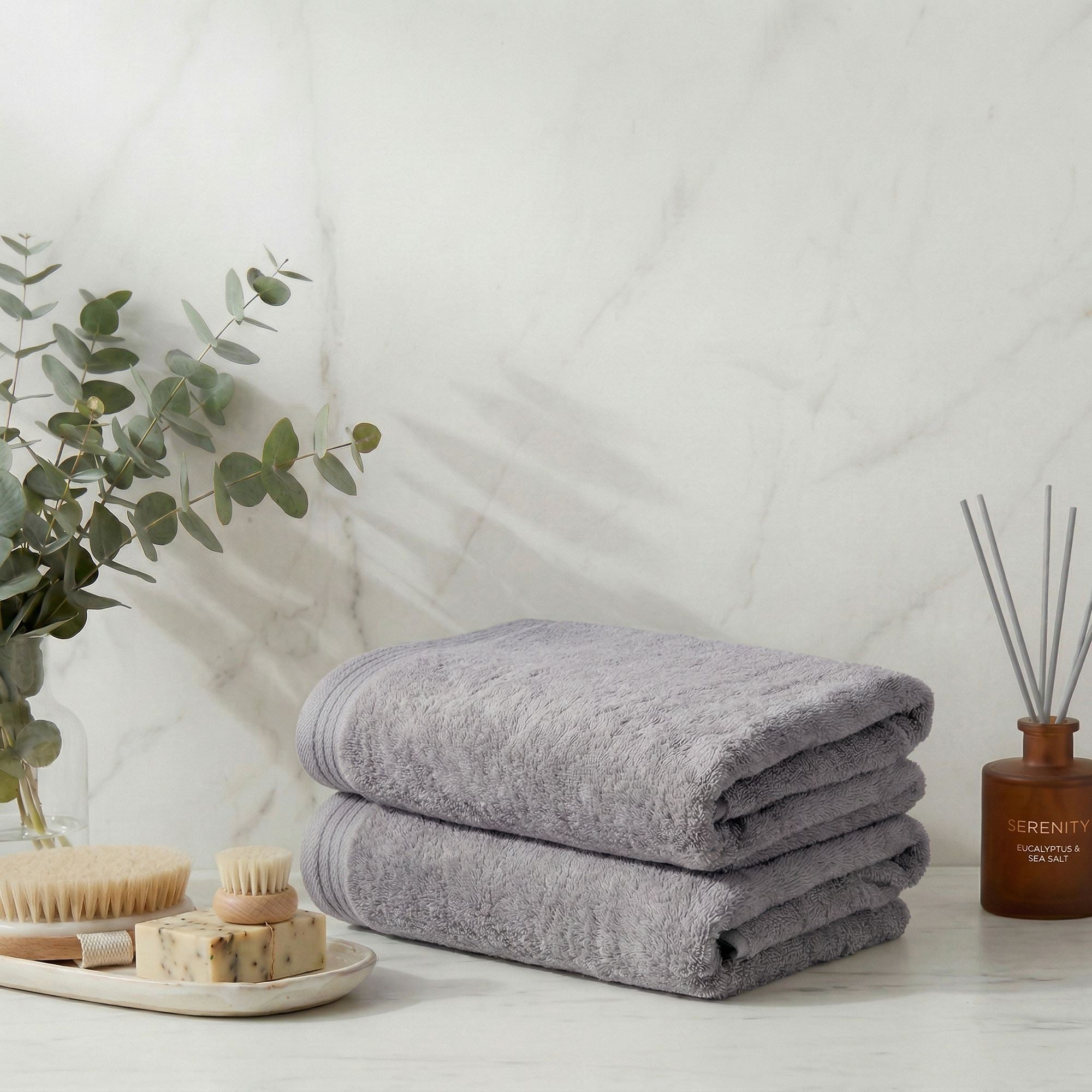 Rani Home Banyo Havlusu Seti  Gri BD-6414