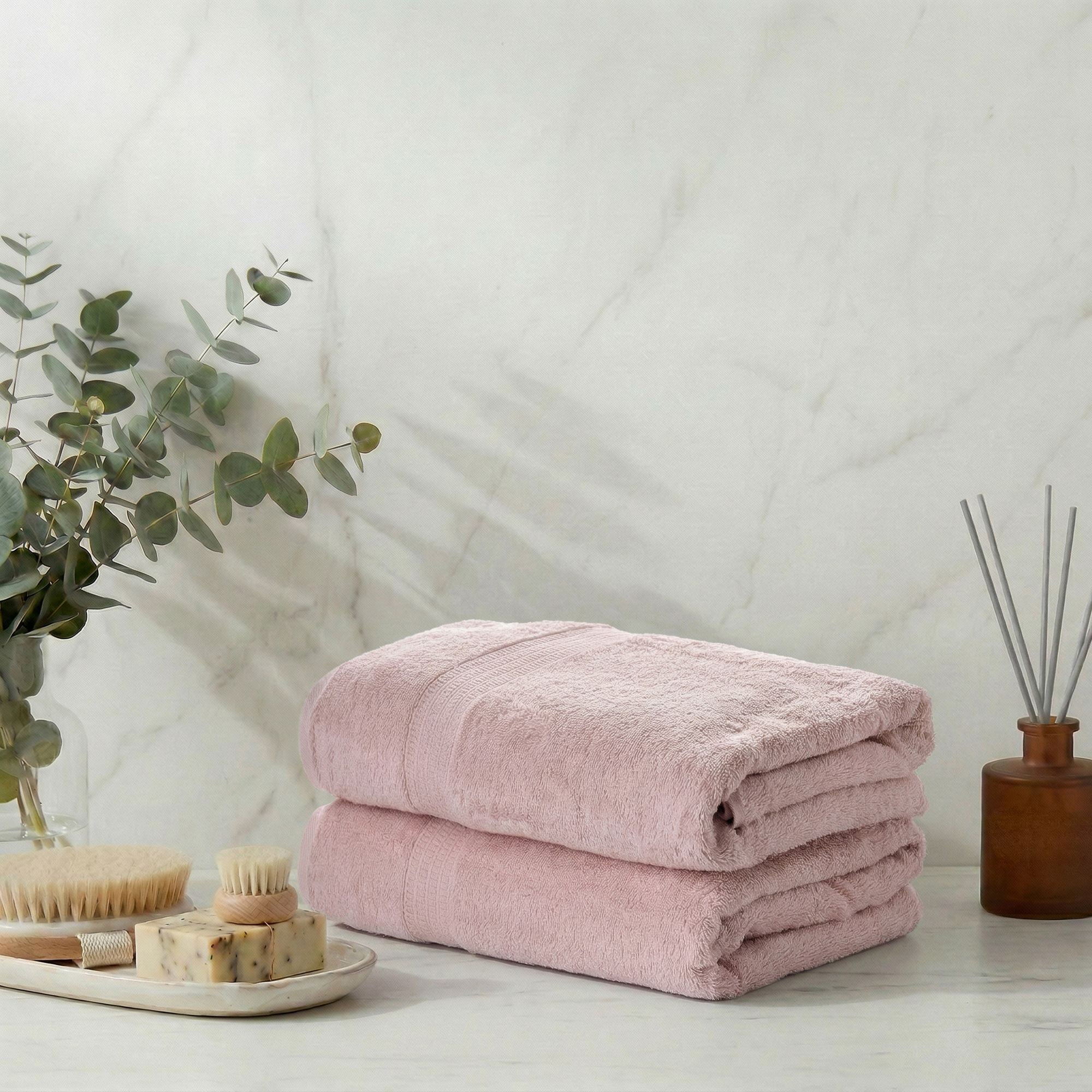 Rani Home Banyo Havlusu Seti  Açık Pembe BD-6416