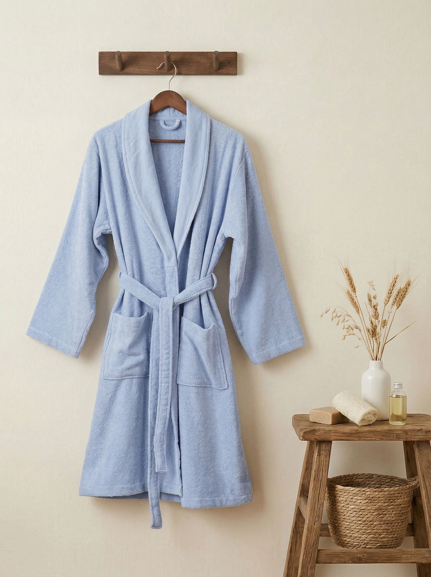 Rani Home Bornoz L/XL Açık Mavi BB-6493