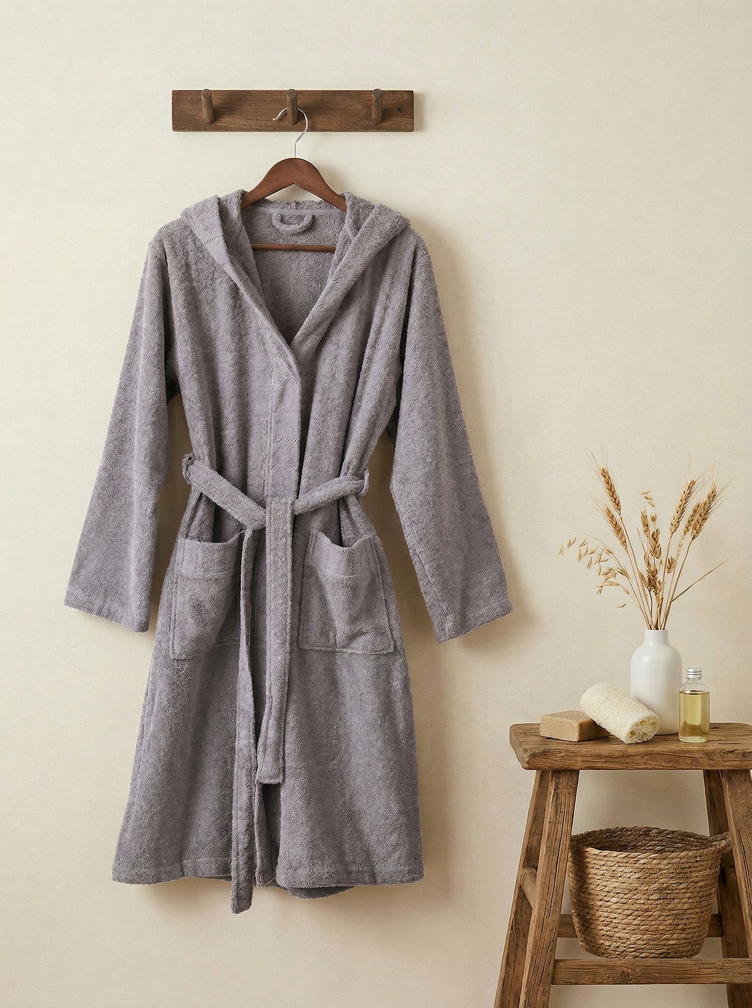 Rani Home Bornoz S/M Gri BB-6495