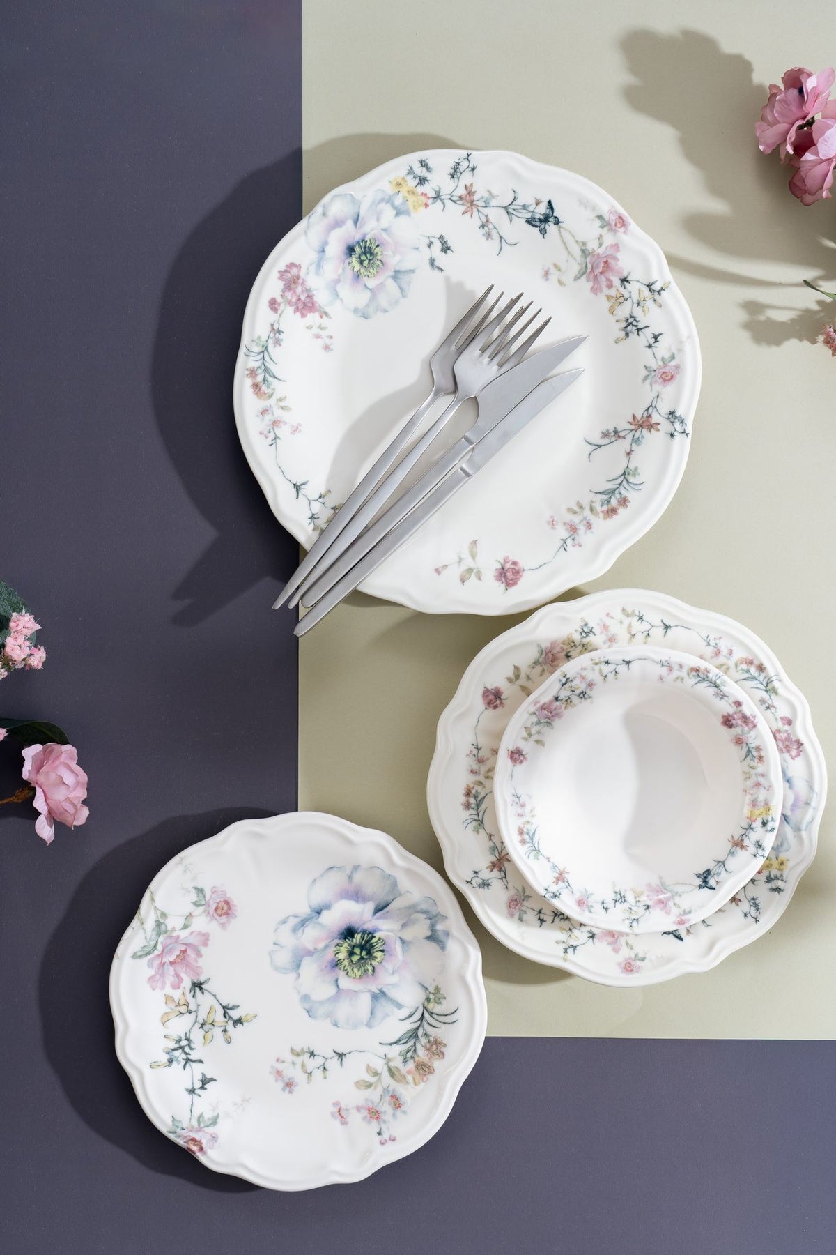 Rani Home Yemek Takımı (24 Parça) Hermia Çok Renkli HE-6813
