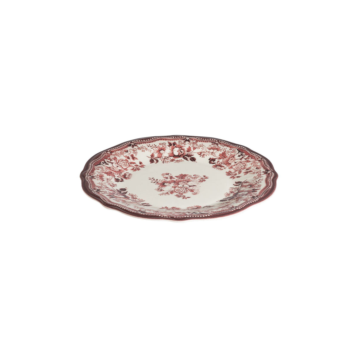 Rani Home Yemek Takımı (24 Parça) Hermia Beyaz - Bordo HE-6815