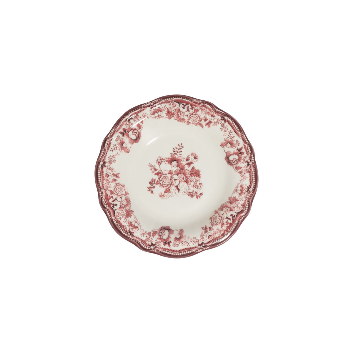 Rani Home Yemek Takımı (24 Parça) Hermia Beyaz - Bordo HE-6815