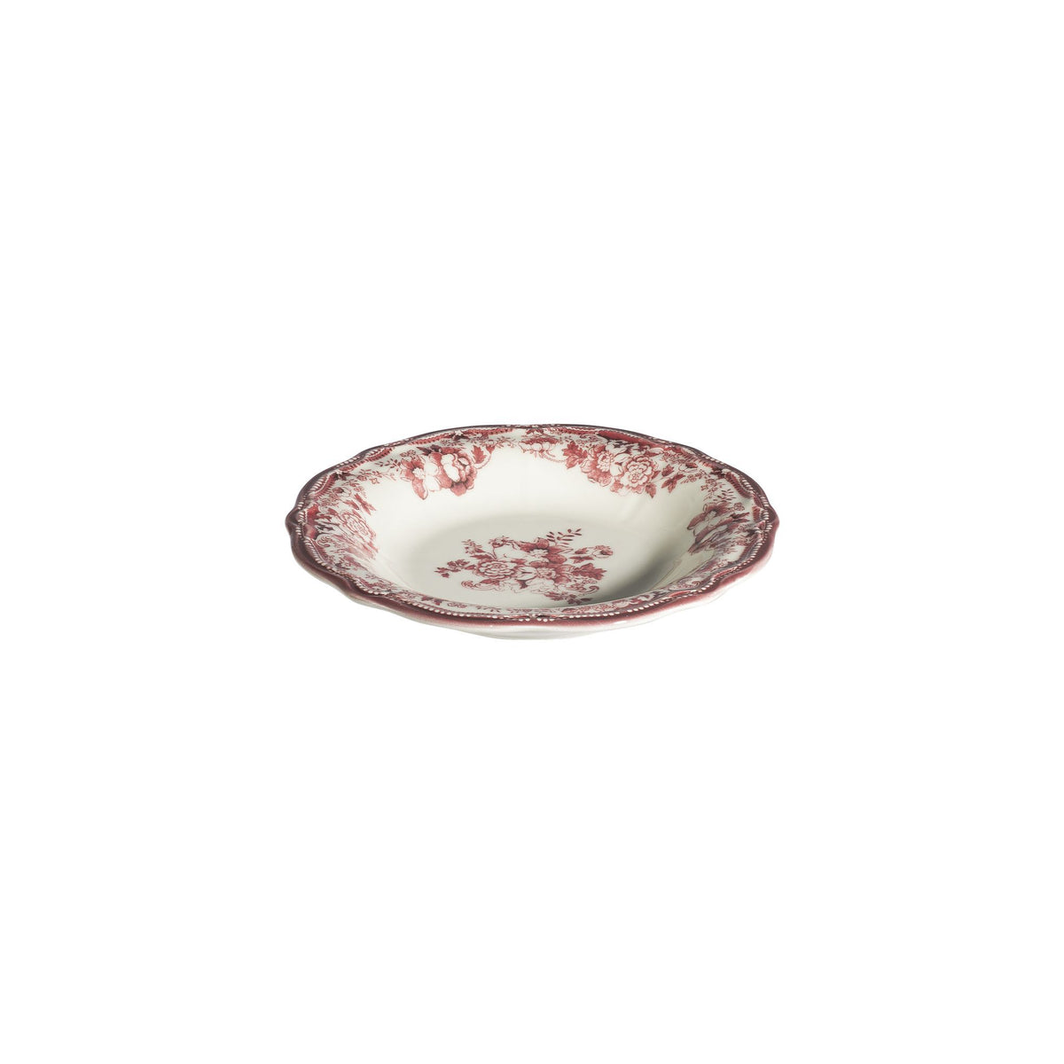 Rani Home Yemek Takımı (24 Parça) Hermia Beyaz - Bordo HE-6815