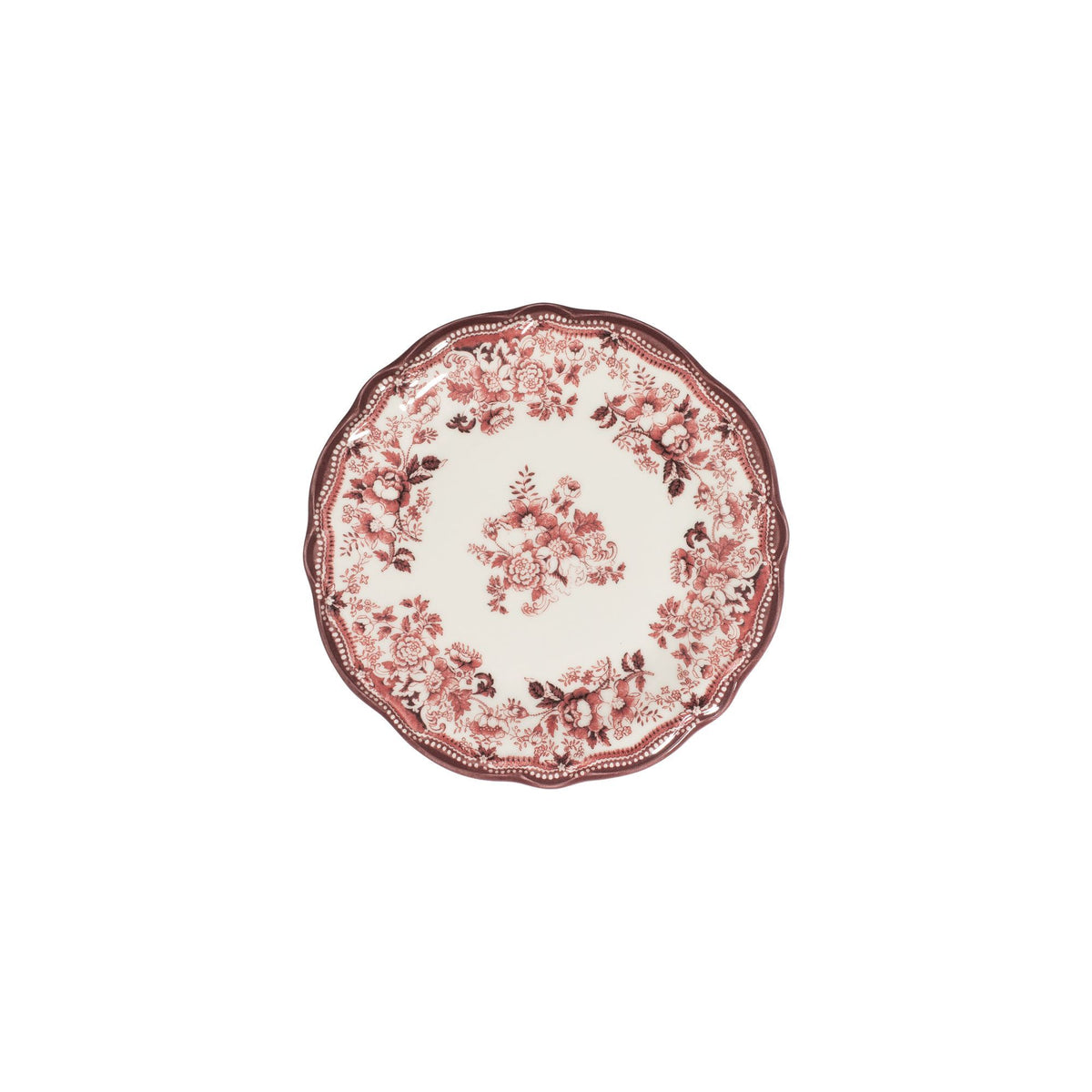 Rani Home Yemek Takımı (24 Parça) Hermia Beyaz - Bordo HE-6815