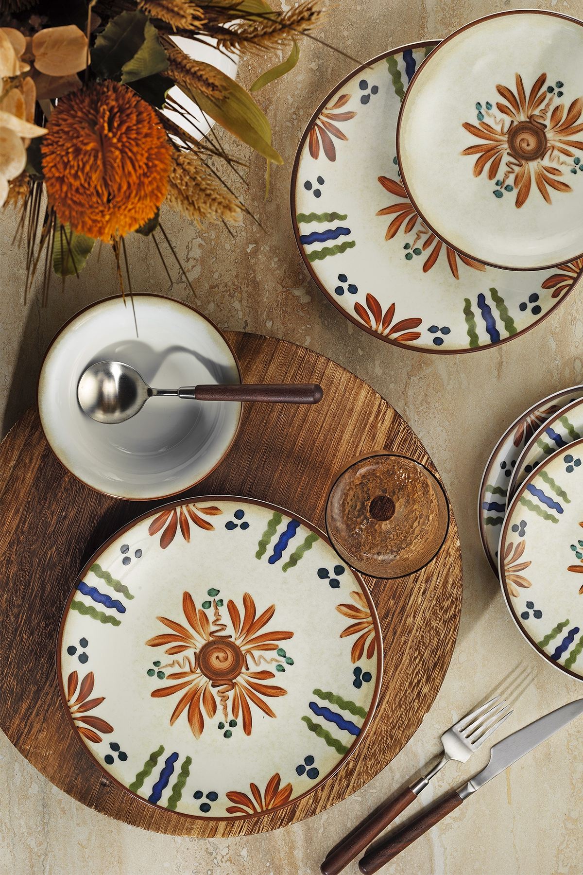 Rani Home Yemek Takımı (24 Parça) Kütahya Porselen Çok Renkli HE-6888