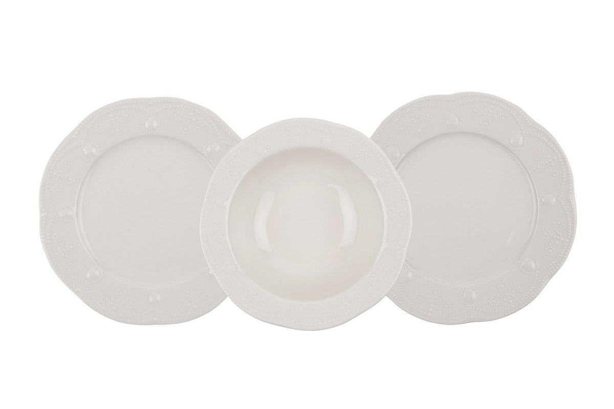 Rani Home Yemek Takımı (24 Parça) Kütahya Porselen Krem HE-6890