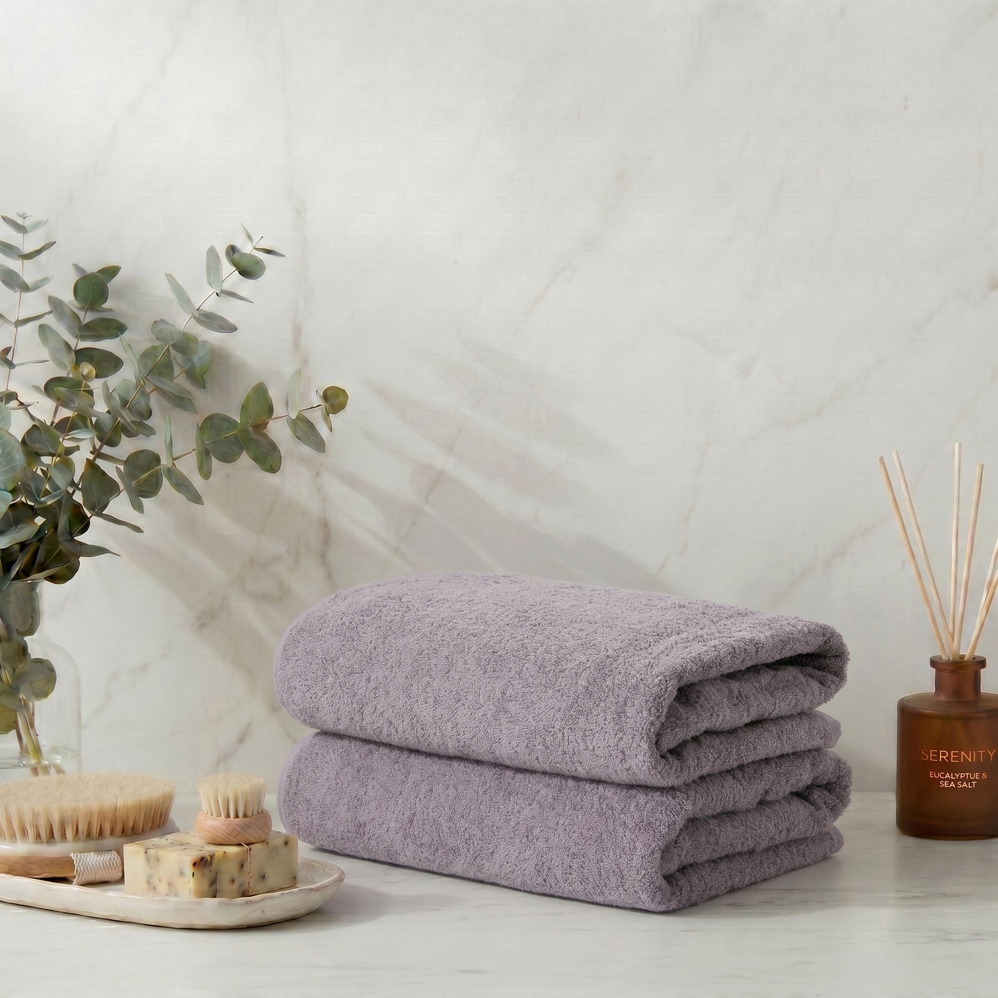 Rani Home Banyo Havlusu Seti  Gri BD-6422