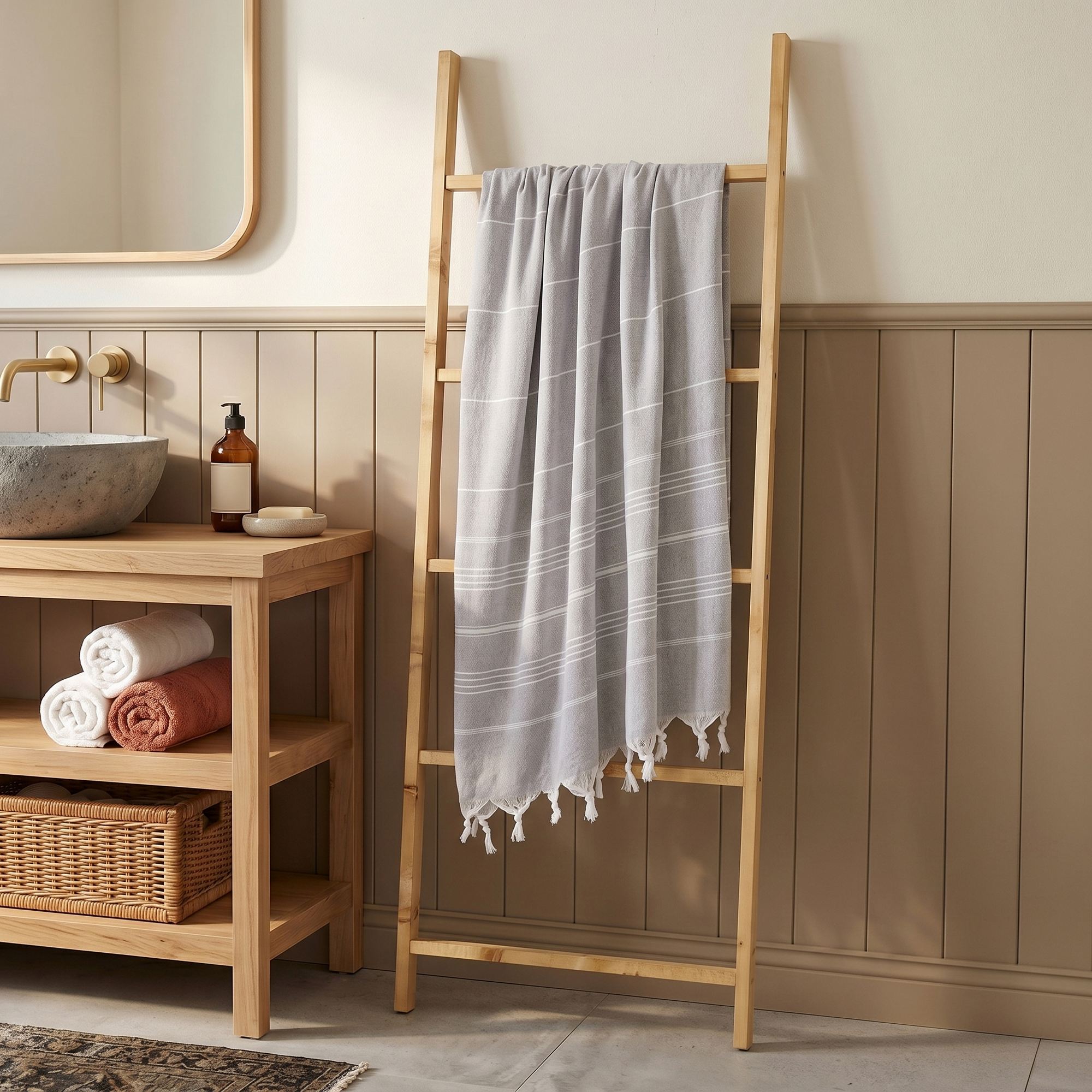 Rani Home Peştemal  Açık Gri DA-6424