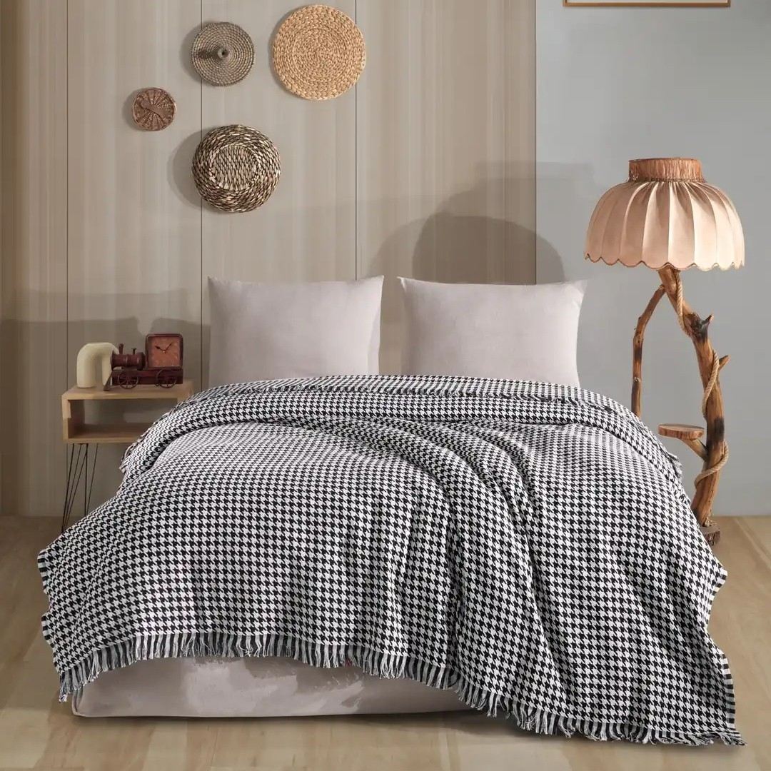 Rani Home Çift Kişilik Pike Gri CA-6240