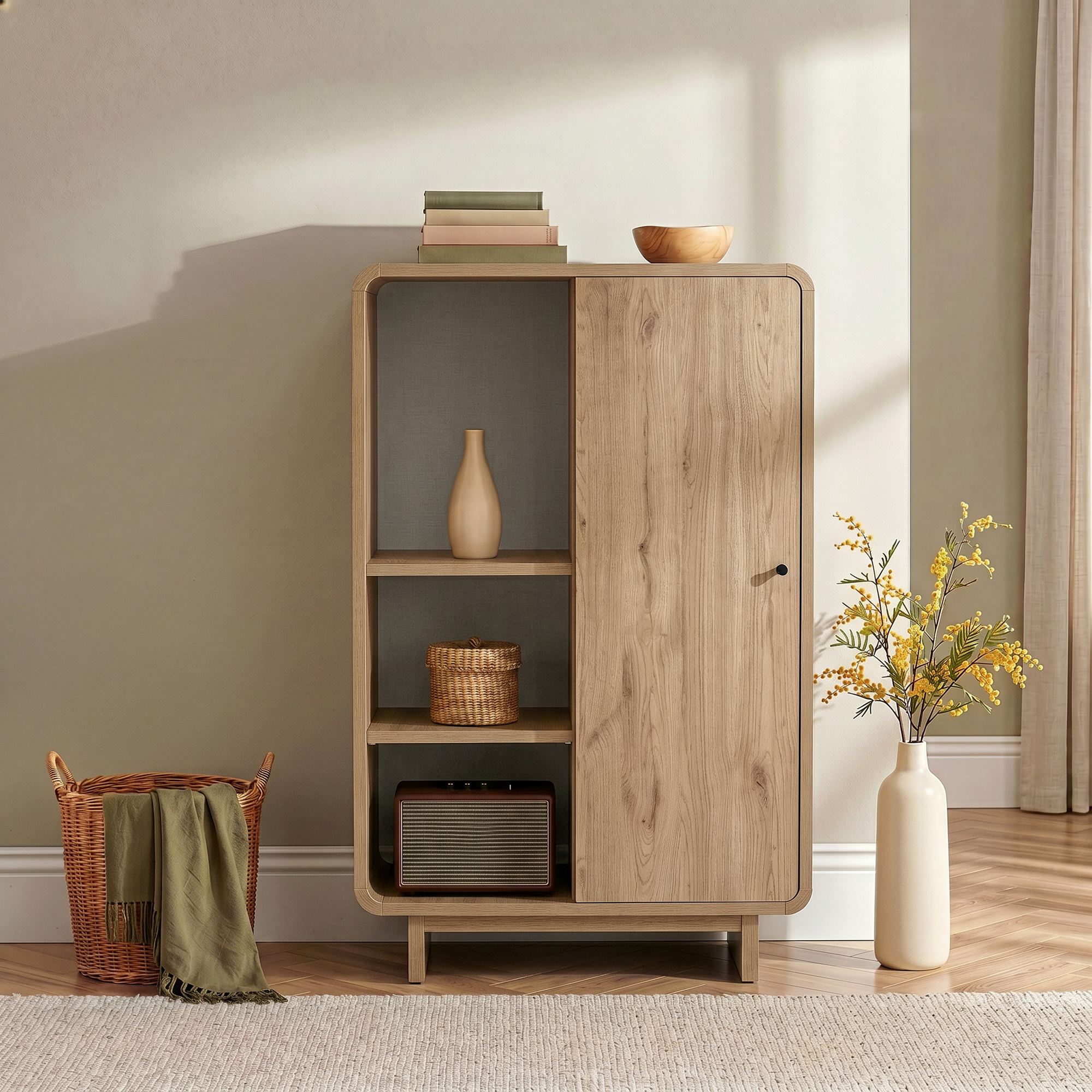 Rani Home Kitaplık Sepet Meşe 70 Cm HC-6223