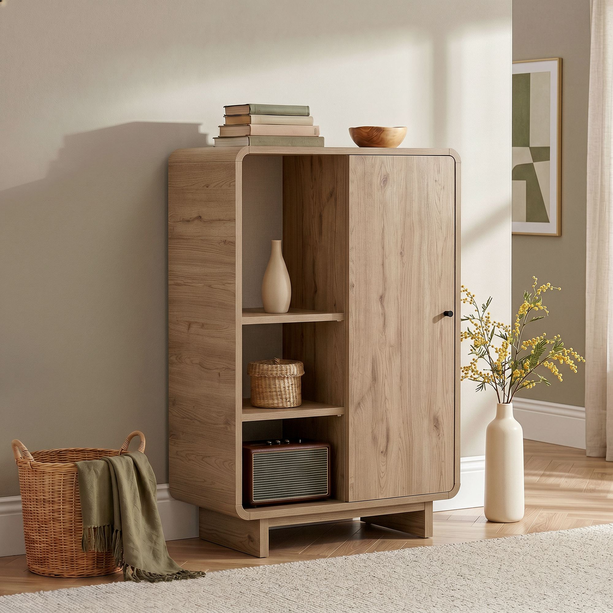 Rani Home Kitaplık Sepet Meşe 70 Cm HC-6223