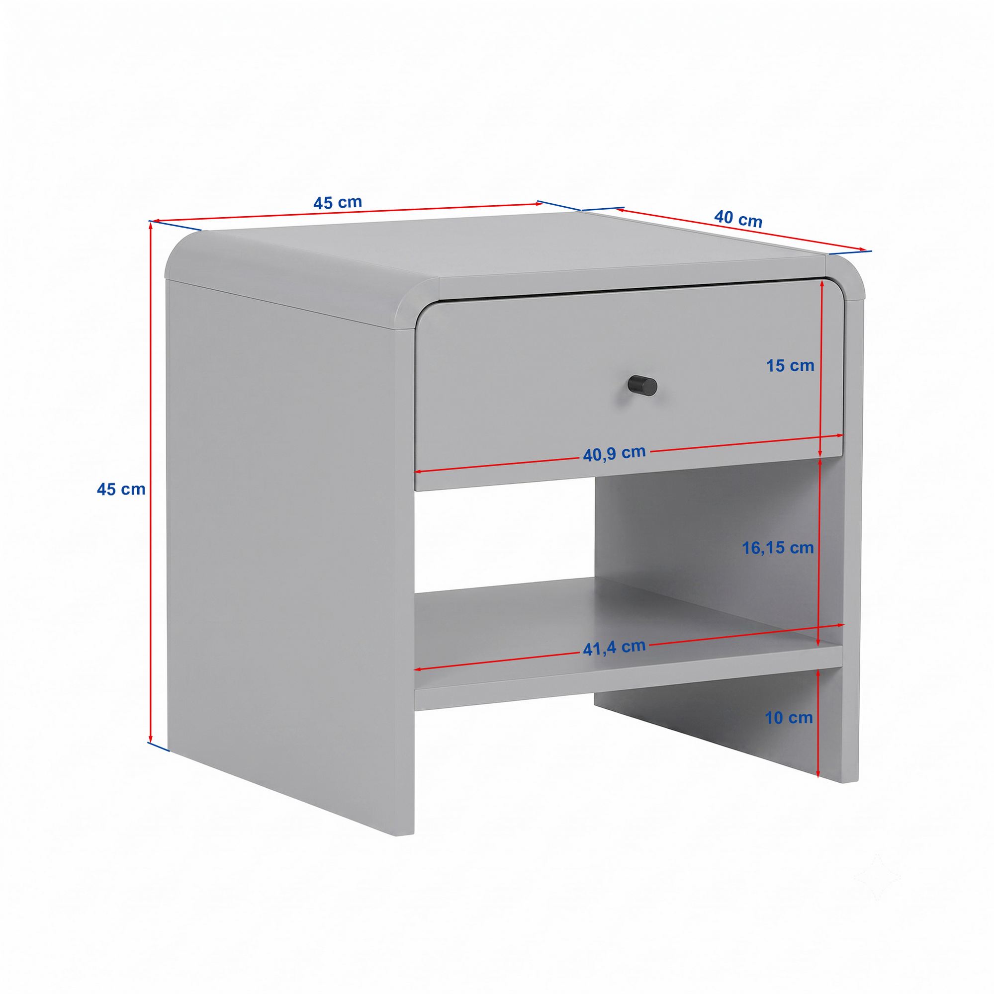 Rani Home Komodin Milano Ceviz 45 Cm BD-5733