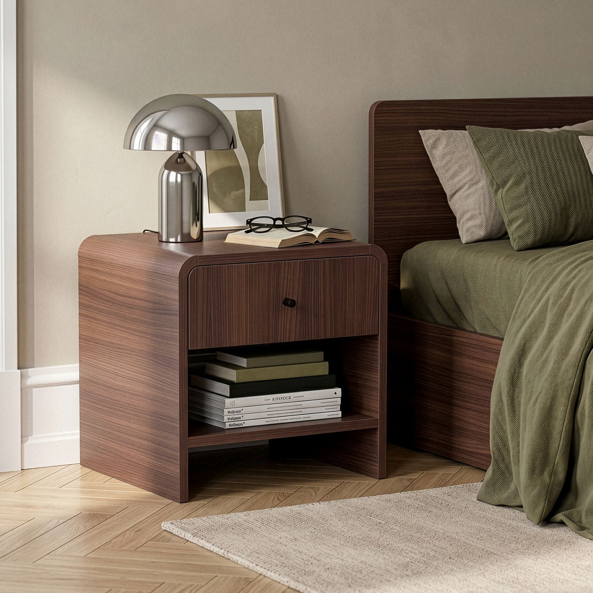 Rani Home Komodin Milano Ceviz 45 Cm BD-5733