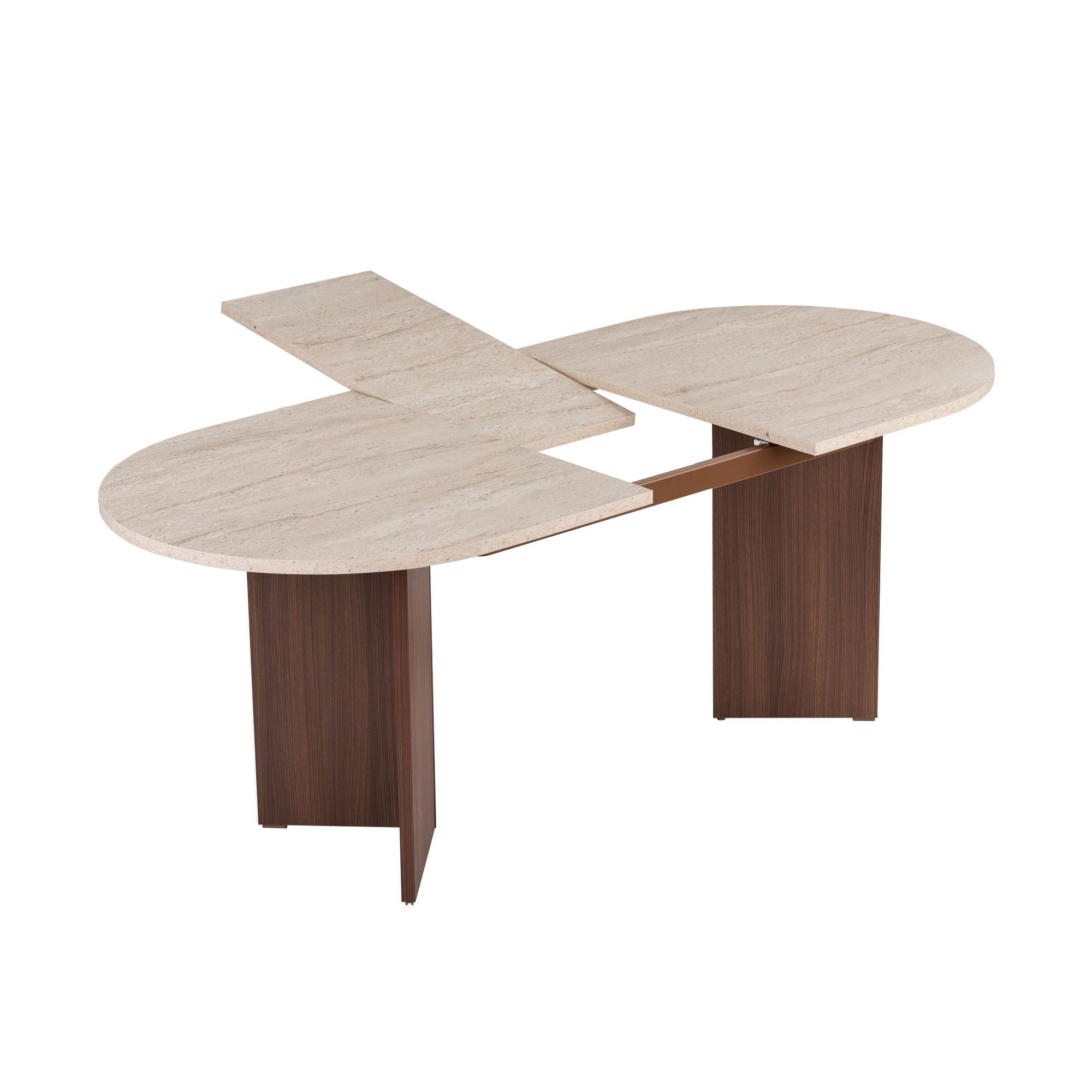 Rani Home Yemek Masası Traverten - Milano Ceviz GA-5931