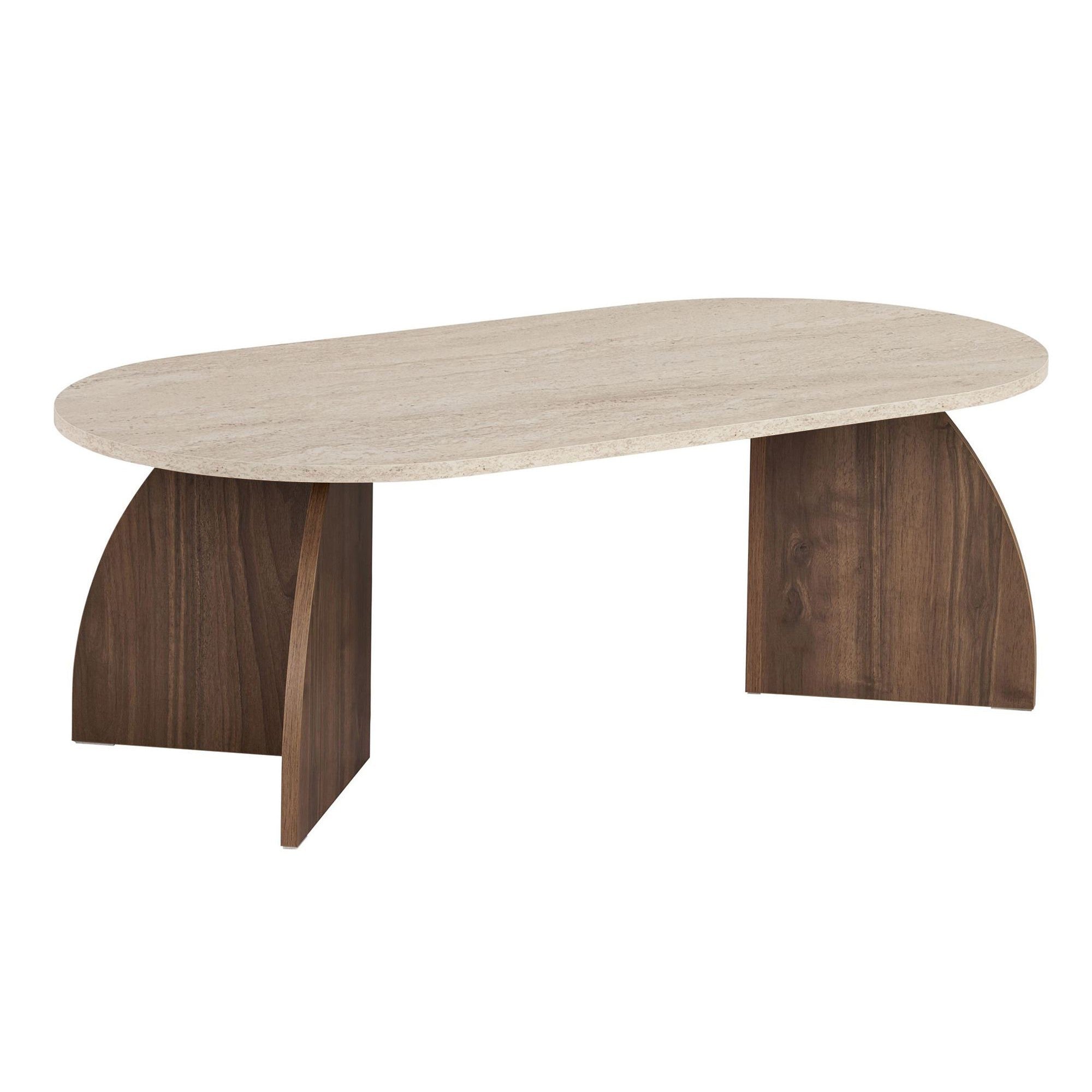 Rani Home Orta Sehpa Traverten - Venedik Cevizi 120 Cm AB-5747