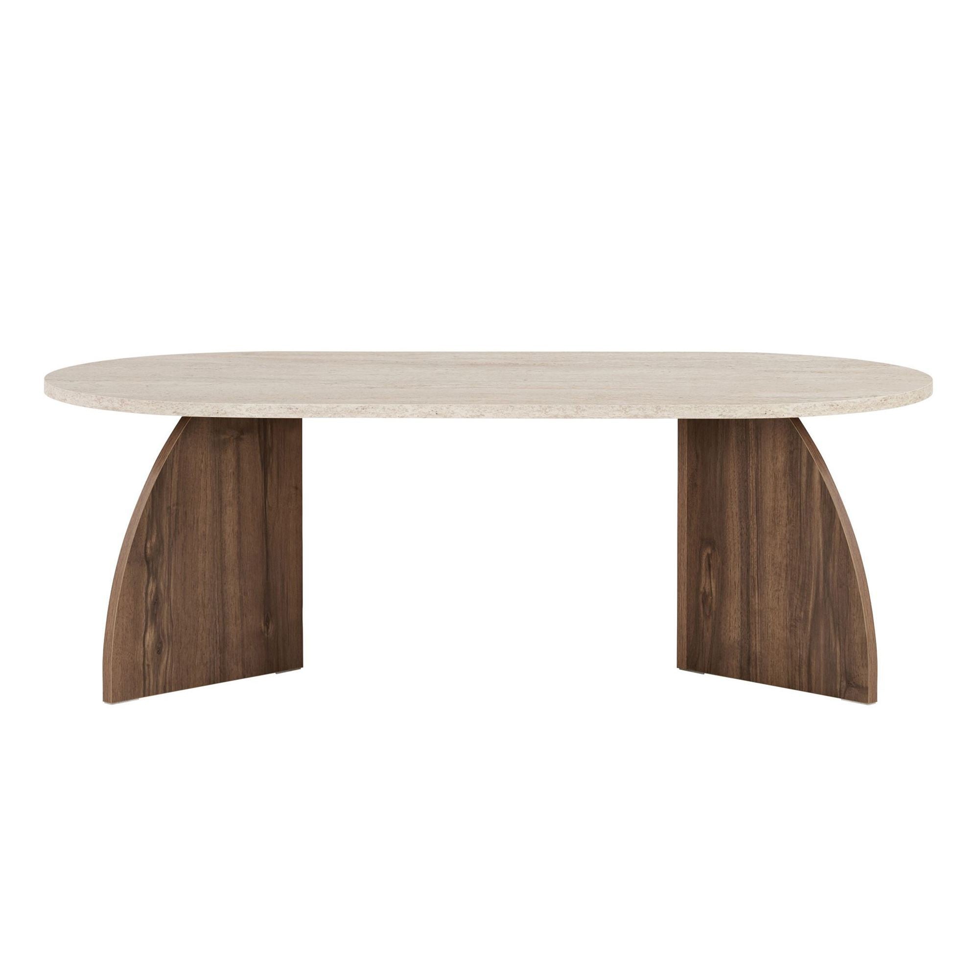 Rani Home Orta Sehpa Traverten - Venedik Cevizi 120 Cm AB-5747