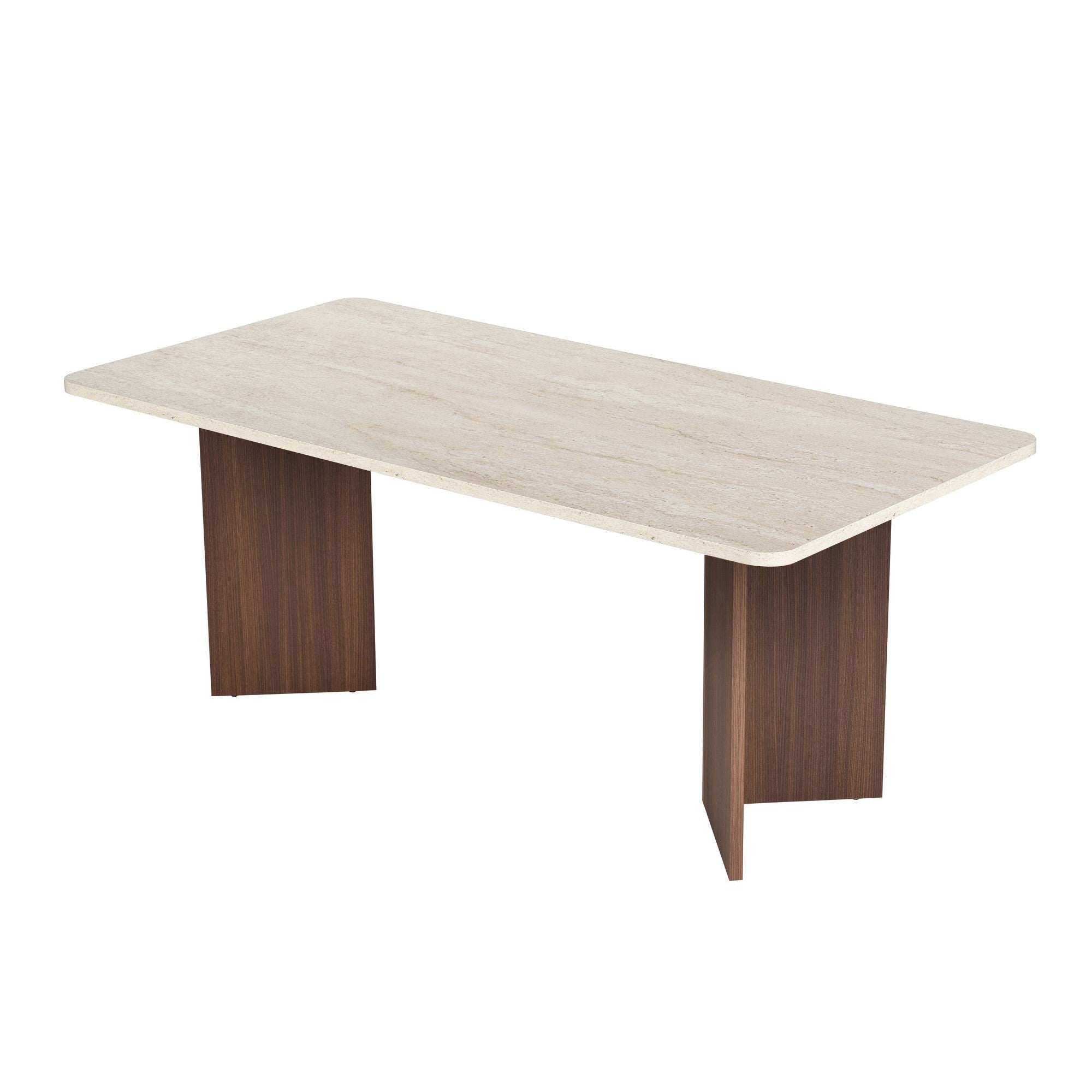 Rani Home Yemek Masası Traverten - Milano Ceviz 180 Cm GA-5764