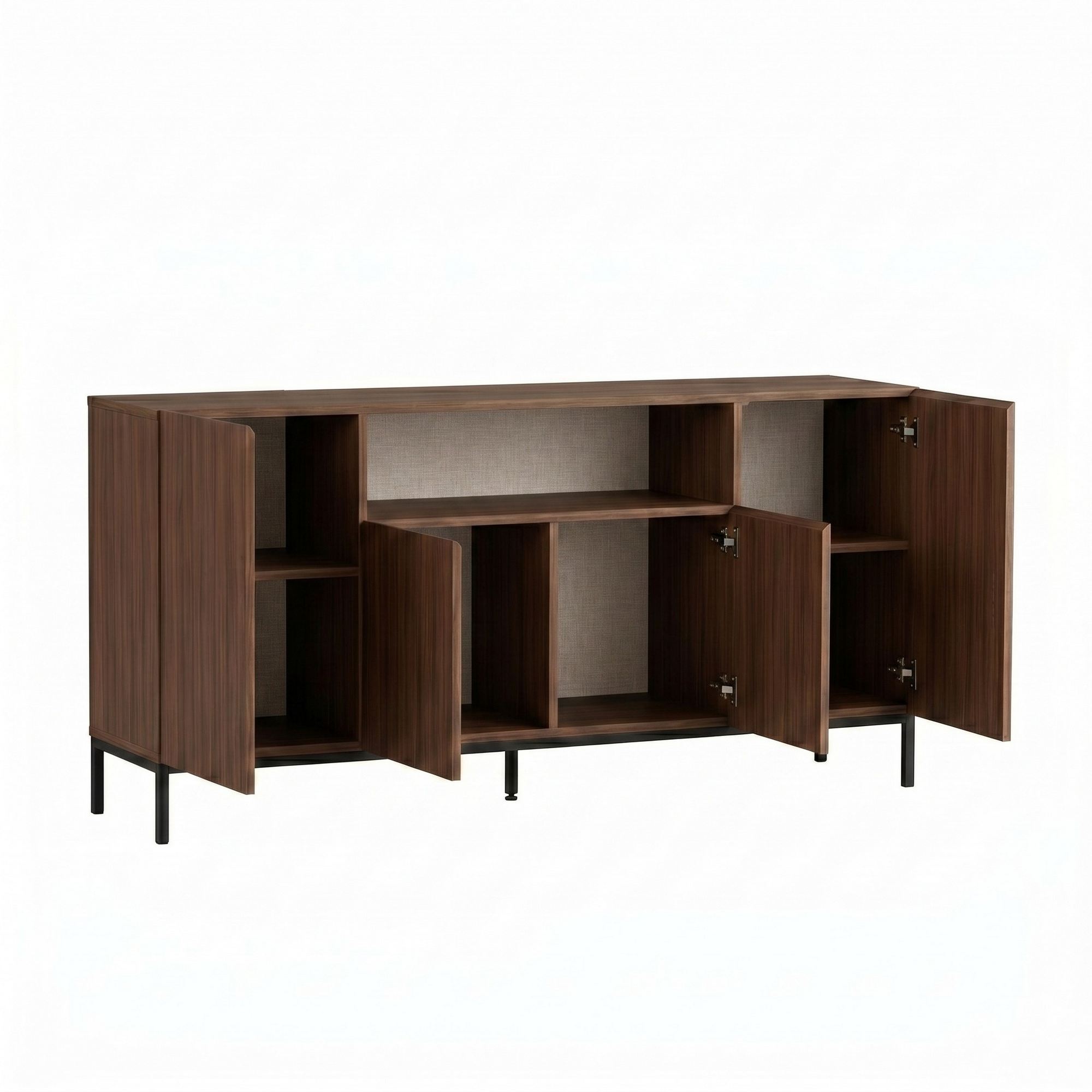 Rani Home Konsol Milano Ceviz - Siyah 160 Cm GD-5774