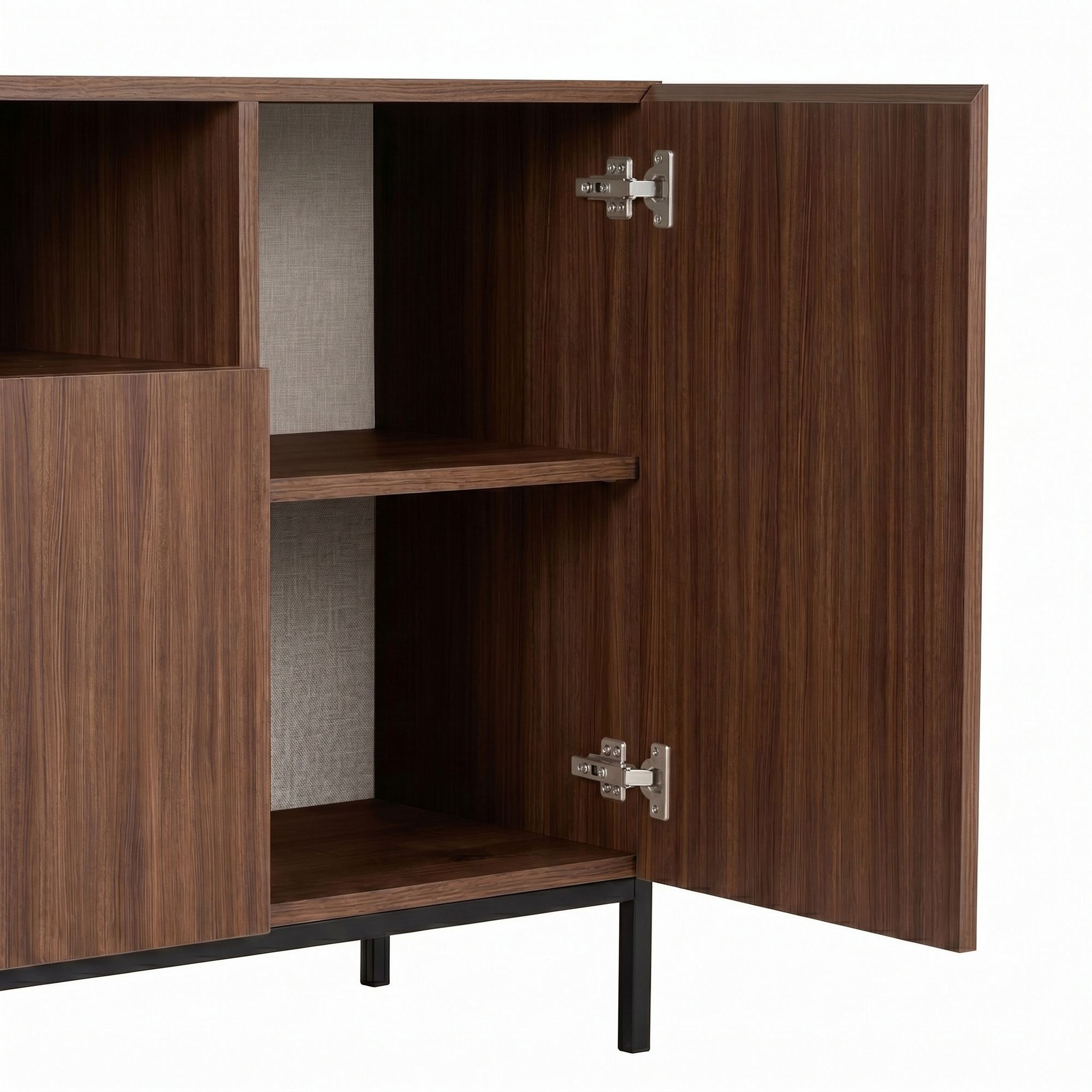 Rani Home Konsol Milano Ceviz - Siyah 160 Cm GD-5774