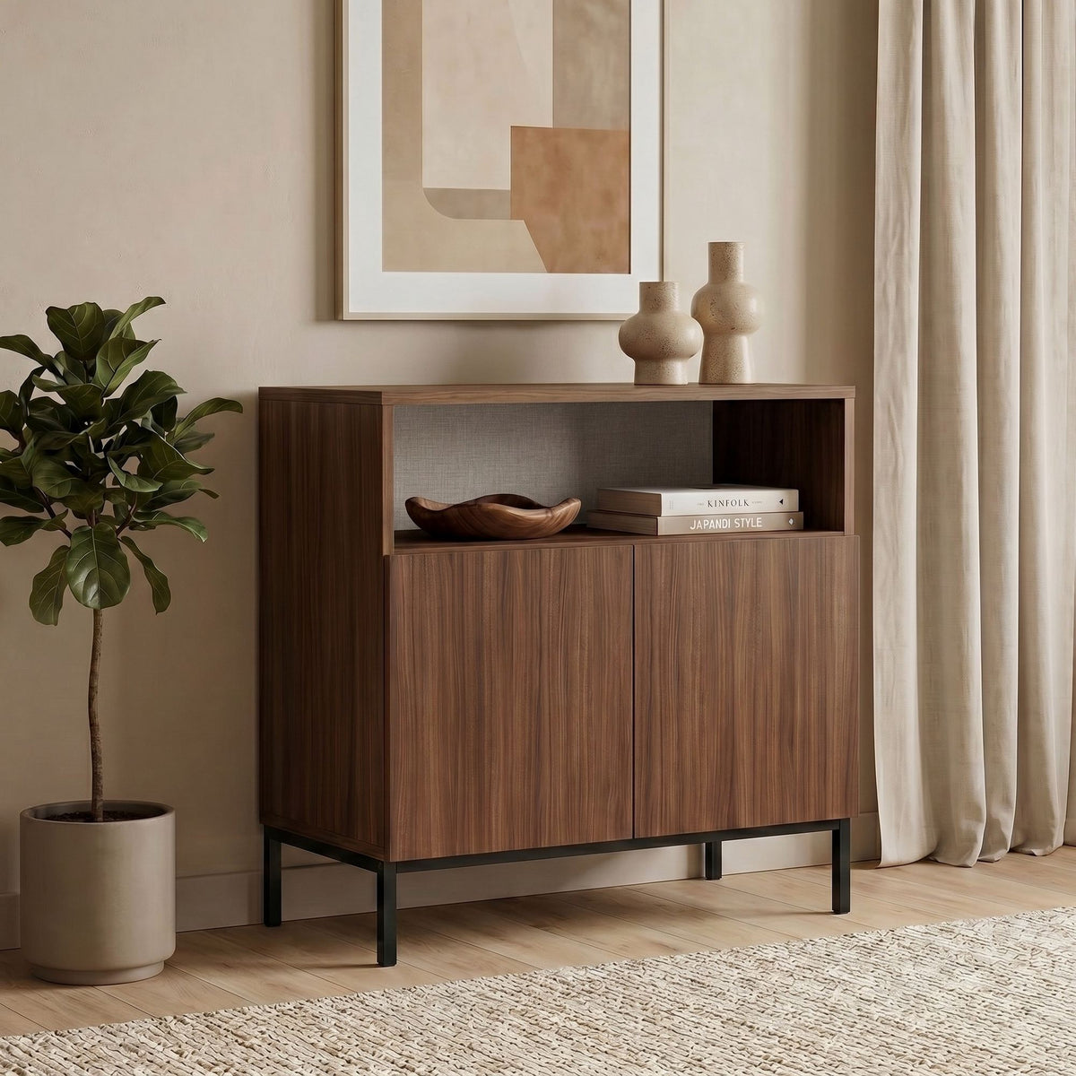 Rani Home Dresuar Milano Ceviz - Siyah EG-5934
