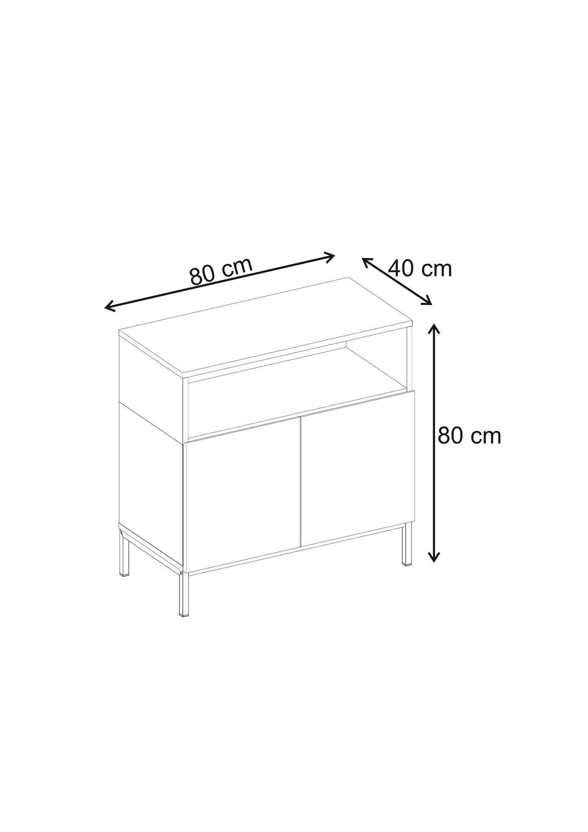 Rani Home Dresuar Milano Ceviz - Siyah EG-5934