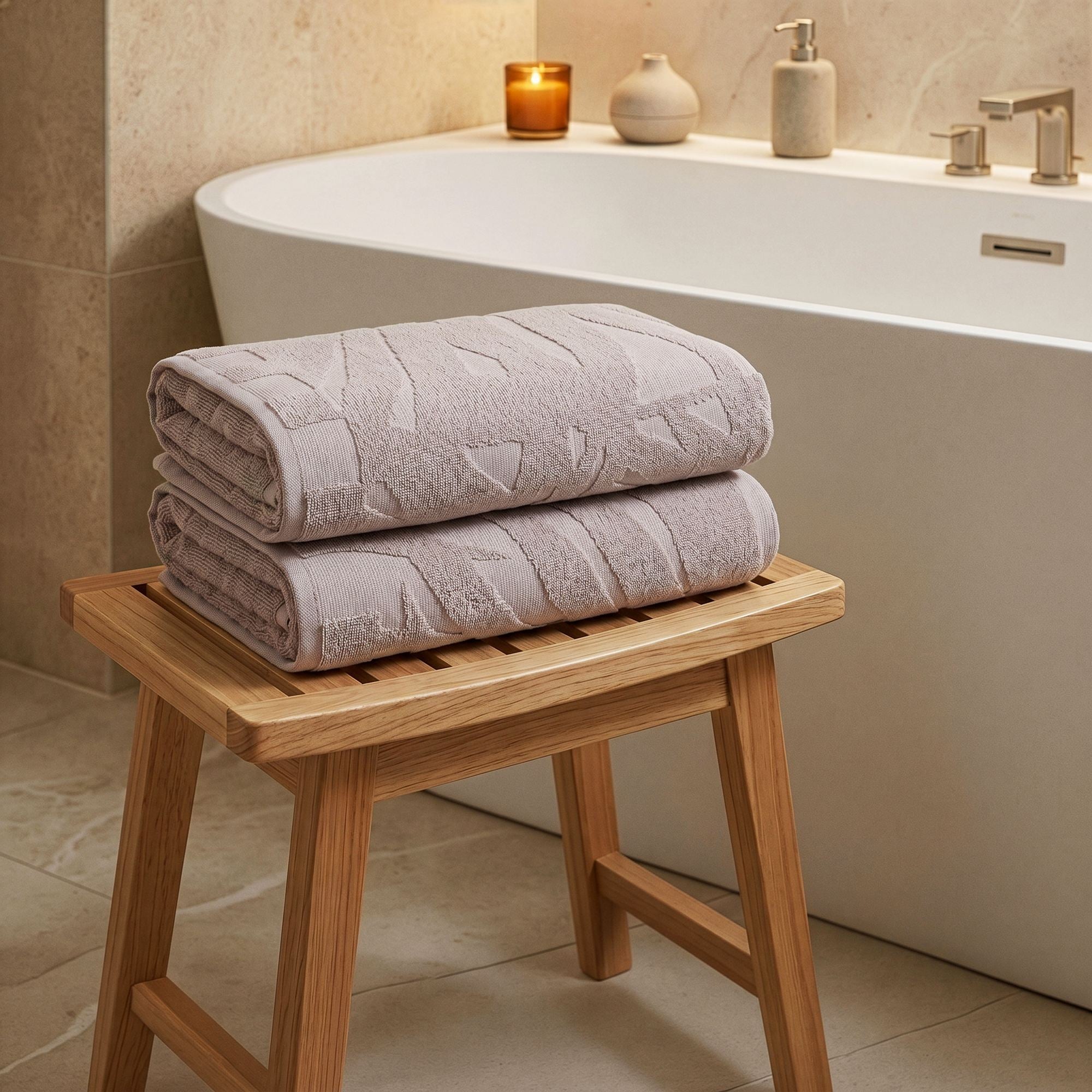 Rani Home Banyo Havlusu Seti  Gri BD-6440