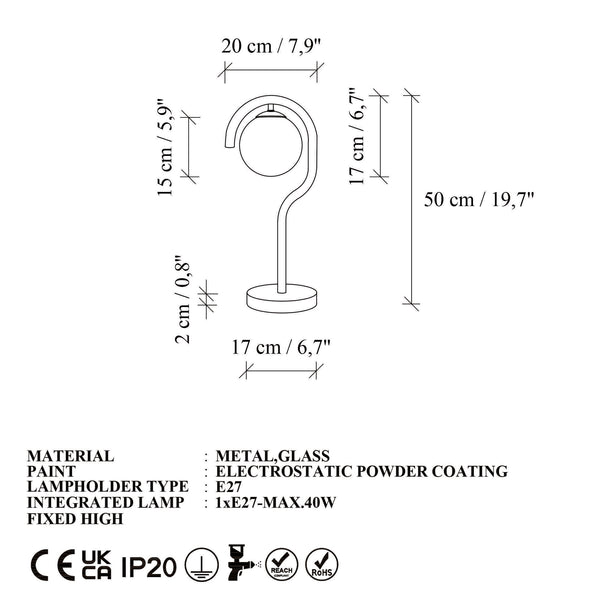 Rani Home Masa Lambası Turuncu CA-8294