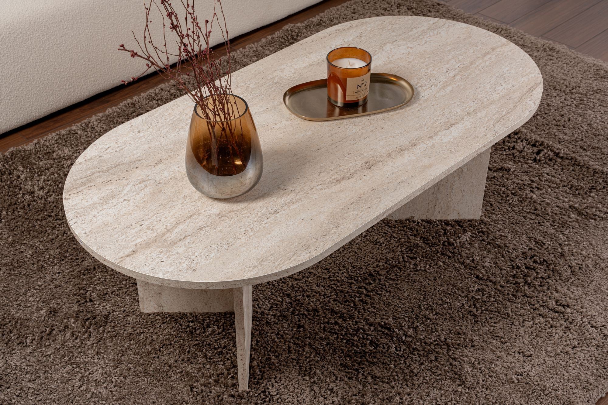 Rani Home Orta Sehpa Traverten 119Cm AB-5289