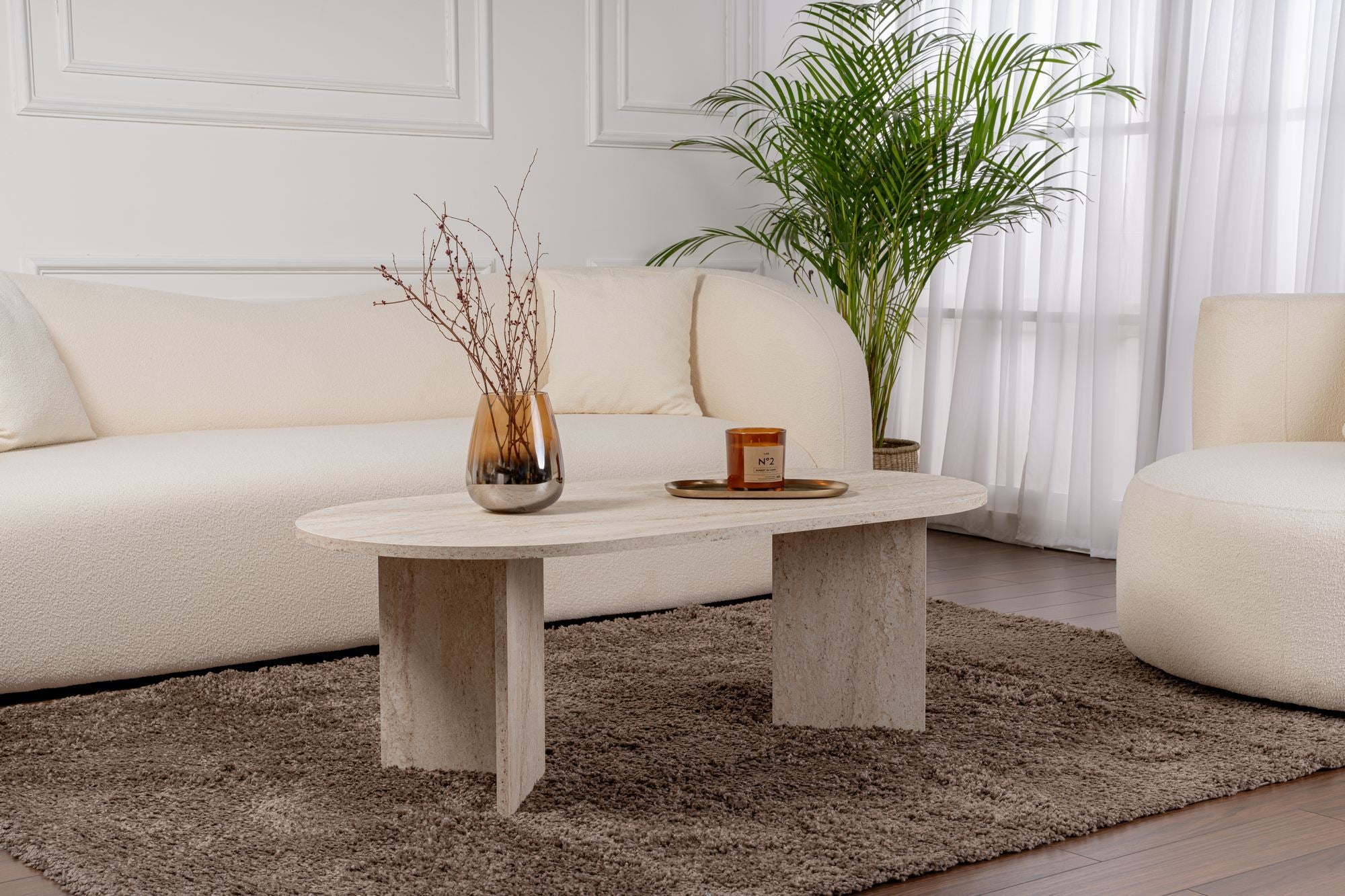 Rani Home Orta Sehpa Traverten 119Cm AB-5289