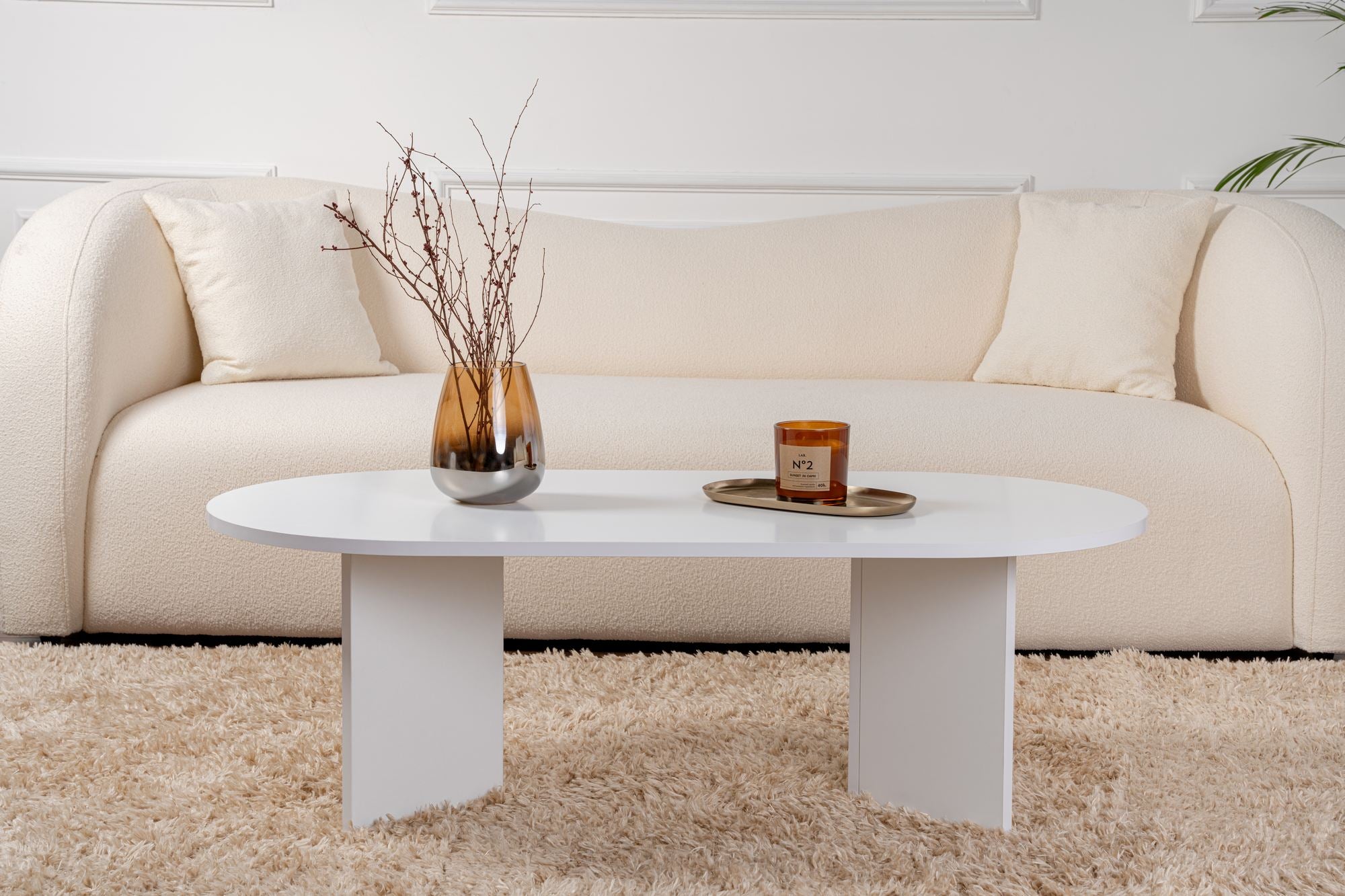 Rani Home Orta Sehpa Beyaz 119Cm AB-5295