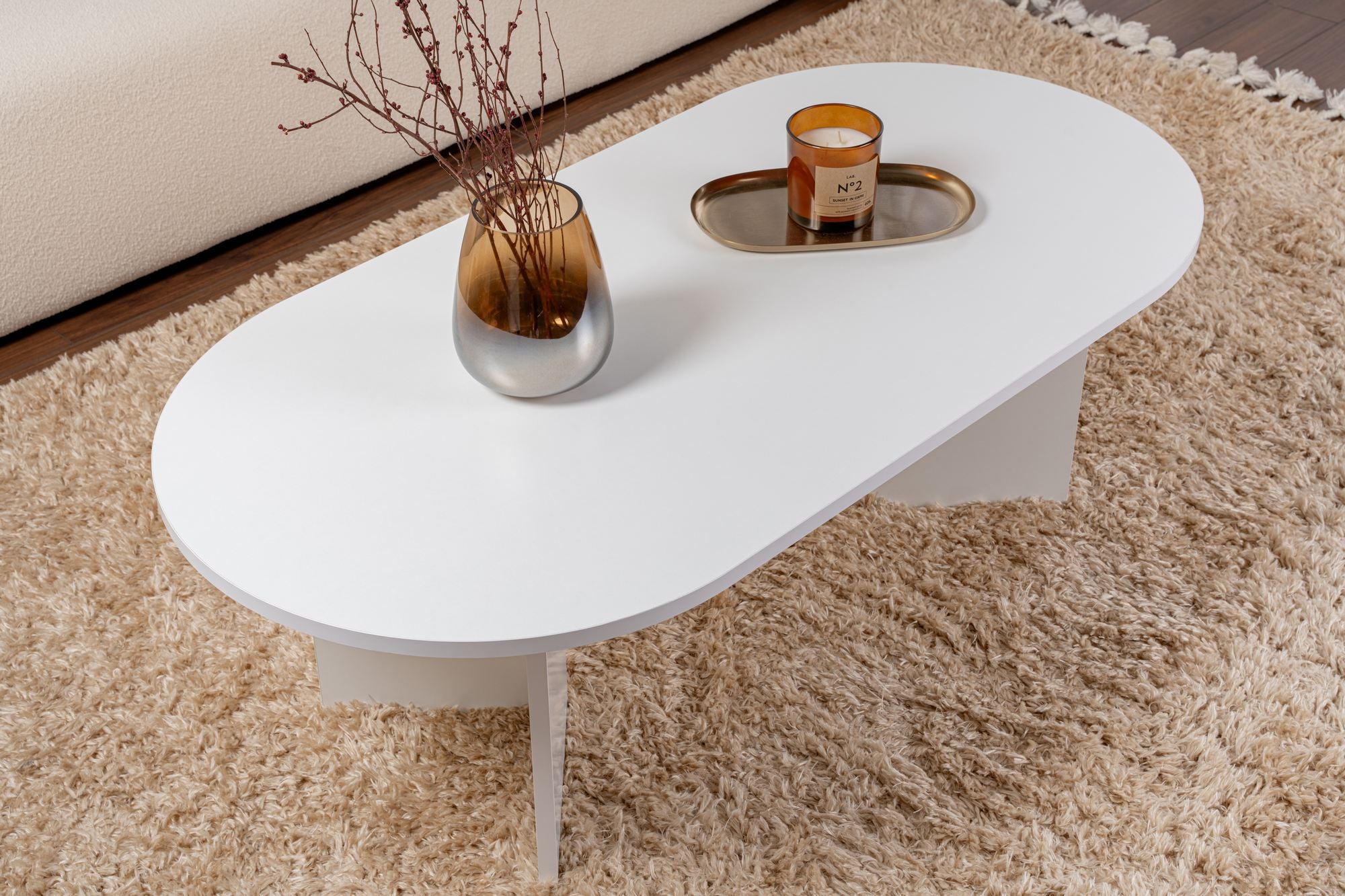 Rani Home Orta Sehpa Beyaz 119Cm AB-5295