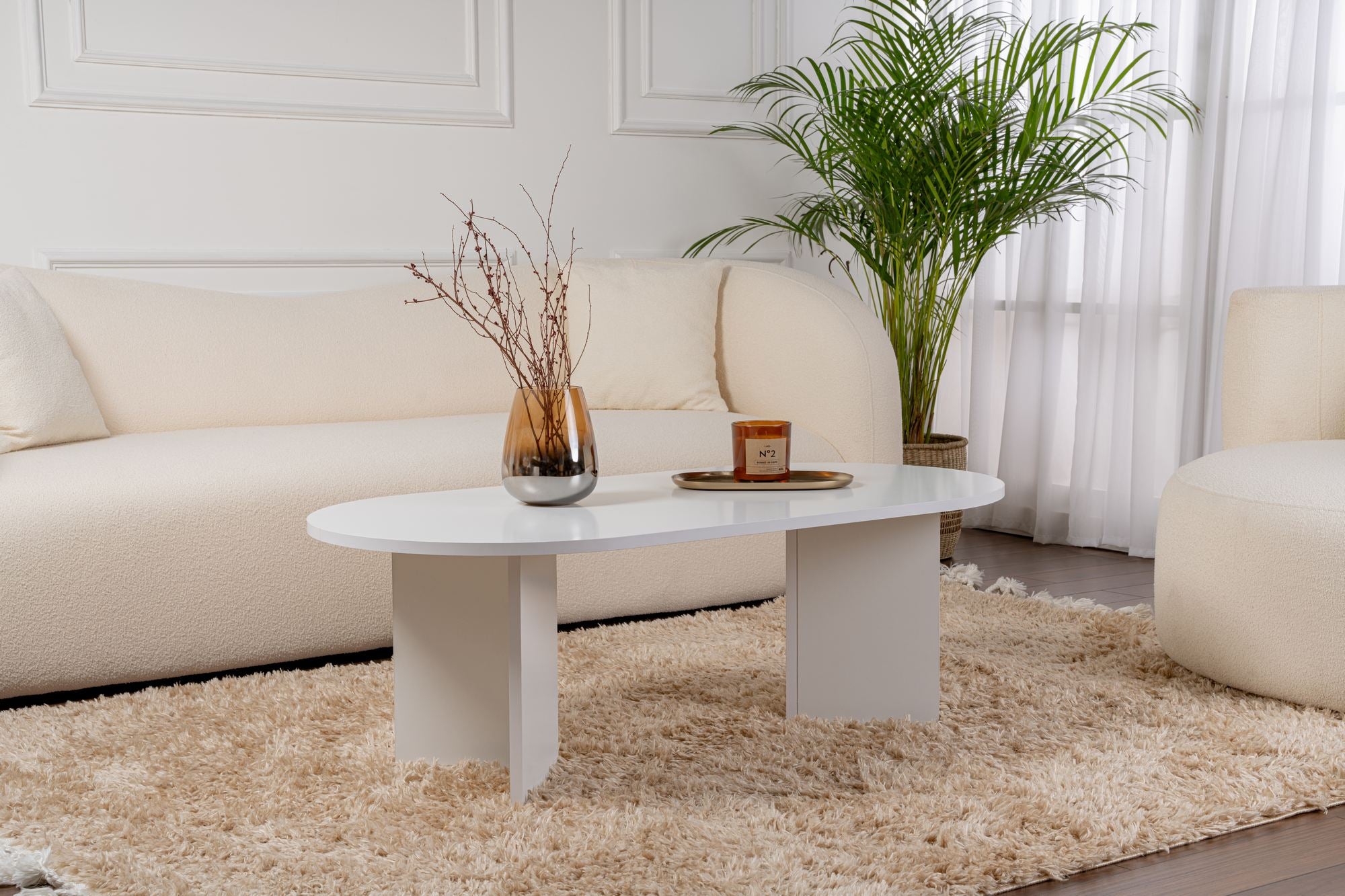 Rani Home Orta Sehpa Beyaz 119Cm AB-5295