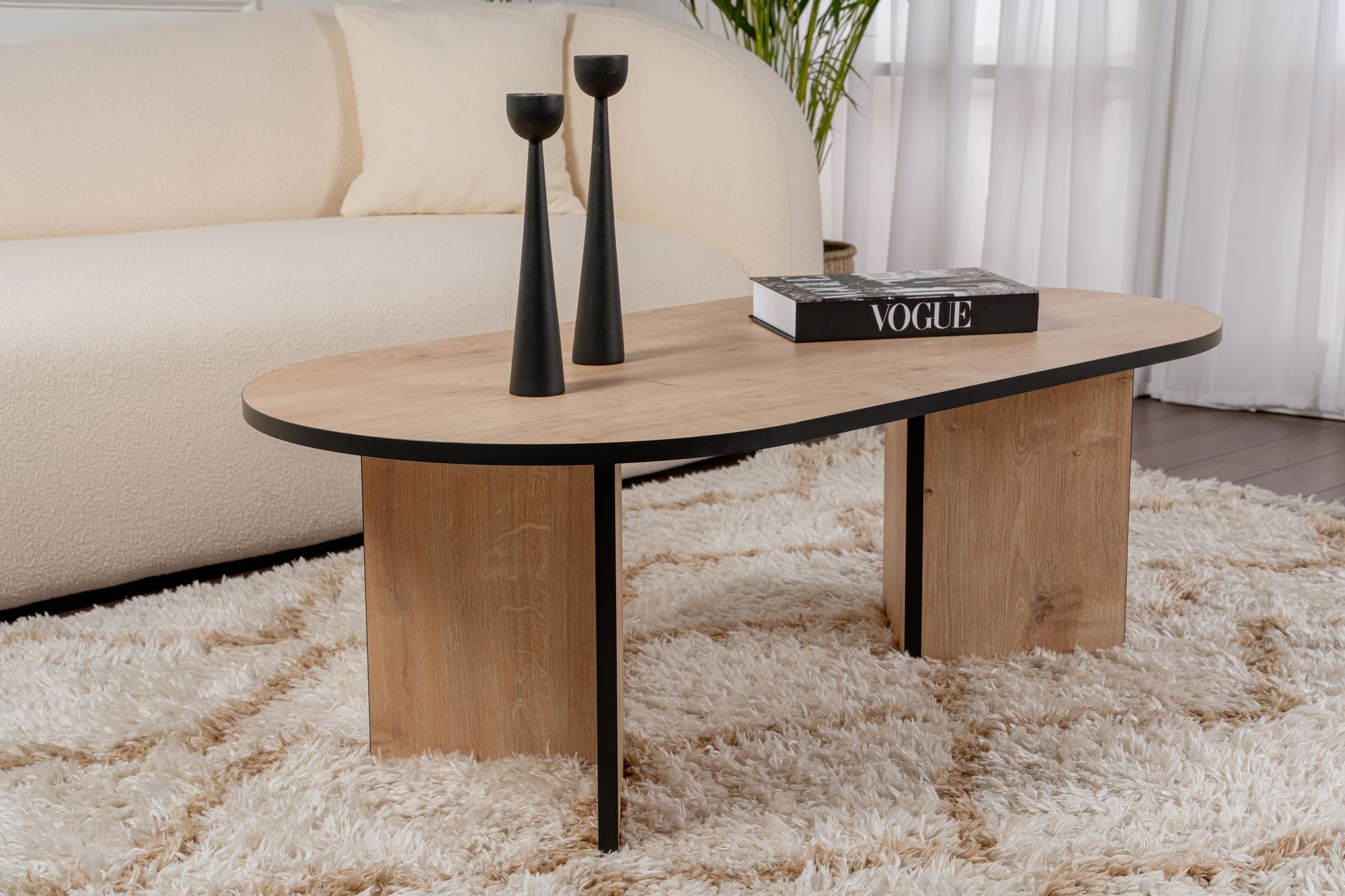 Rani Home Orta Sehpa Safir Meşe - Siyah 119Cm AB-5288