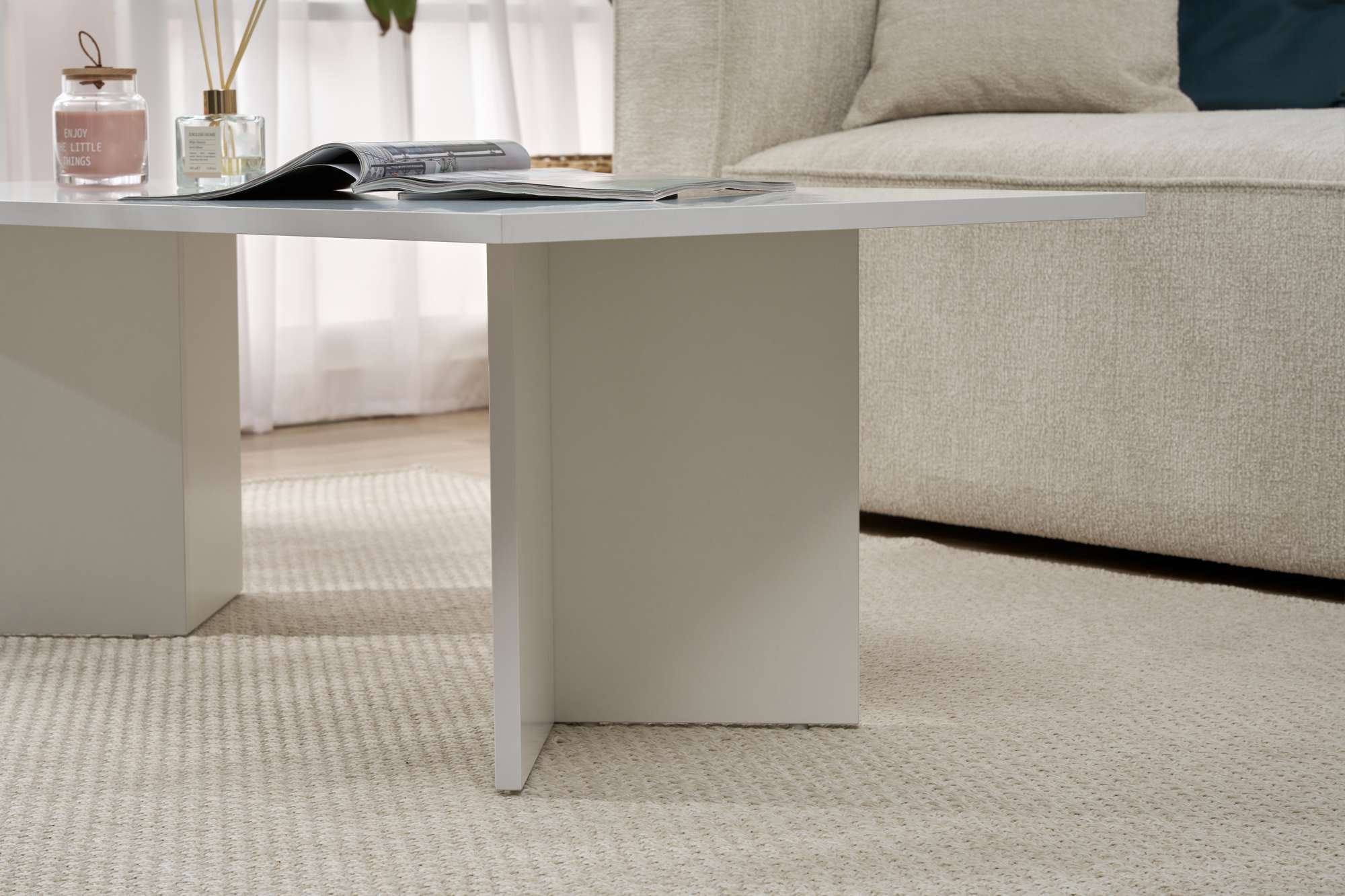 Rani Home Orta Sehpa Beyaz 119Cm AB-5367