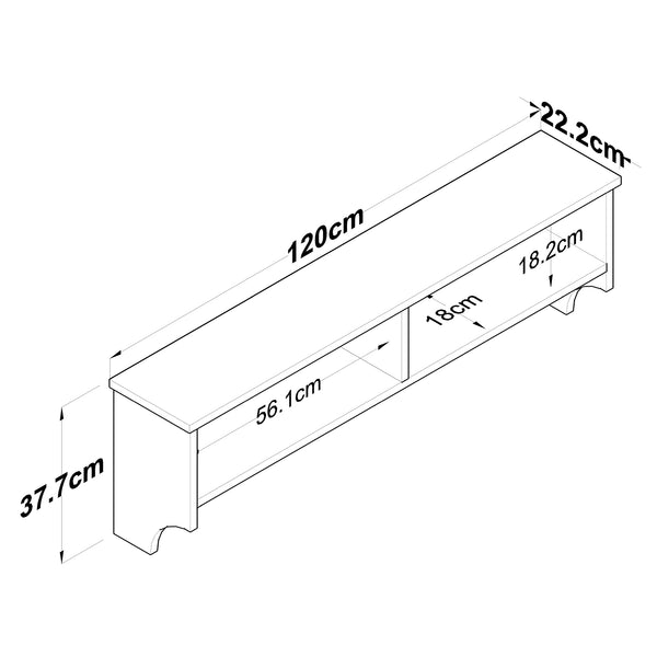 Rani P2 Modern Portmanto Duvar Askısı Beyaz - Sepet Ceviz Vestiyer 120 Cm