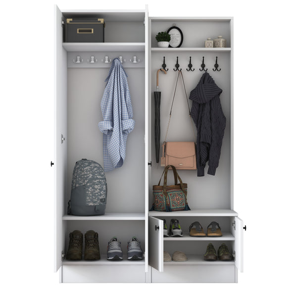 Rani P6 Modern Portmanto Ayakkabılık Vestiyer Beyaz M5