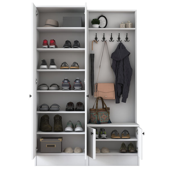 Rani P6 Modern Portmanto Ayakkabılık Vestiyer Beyaz M11