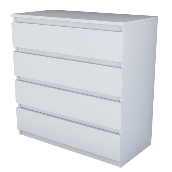 Rani BE102 Dresser 4 Drawers Bedroom Baby Room White 91 x 80 Cm